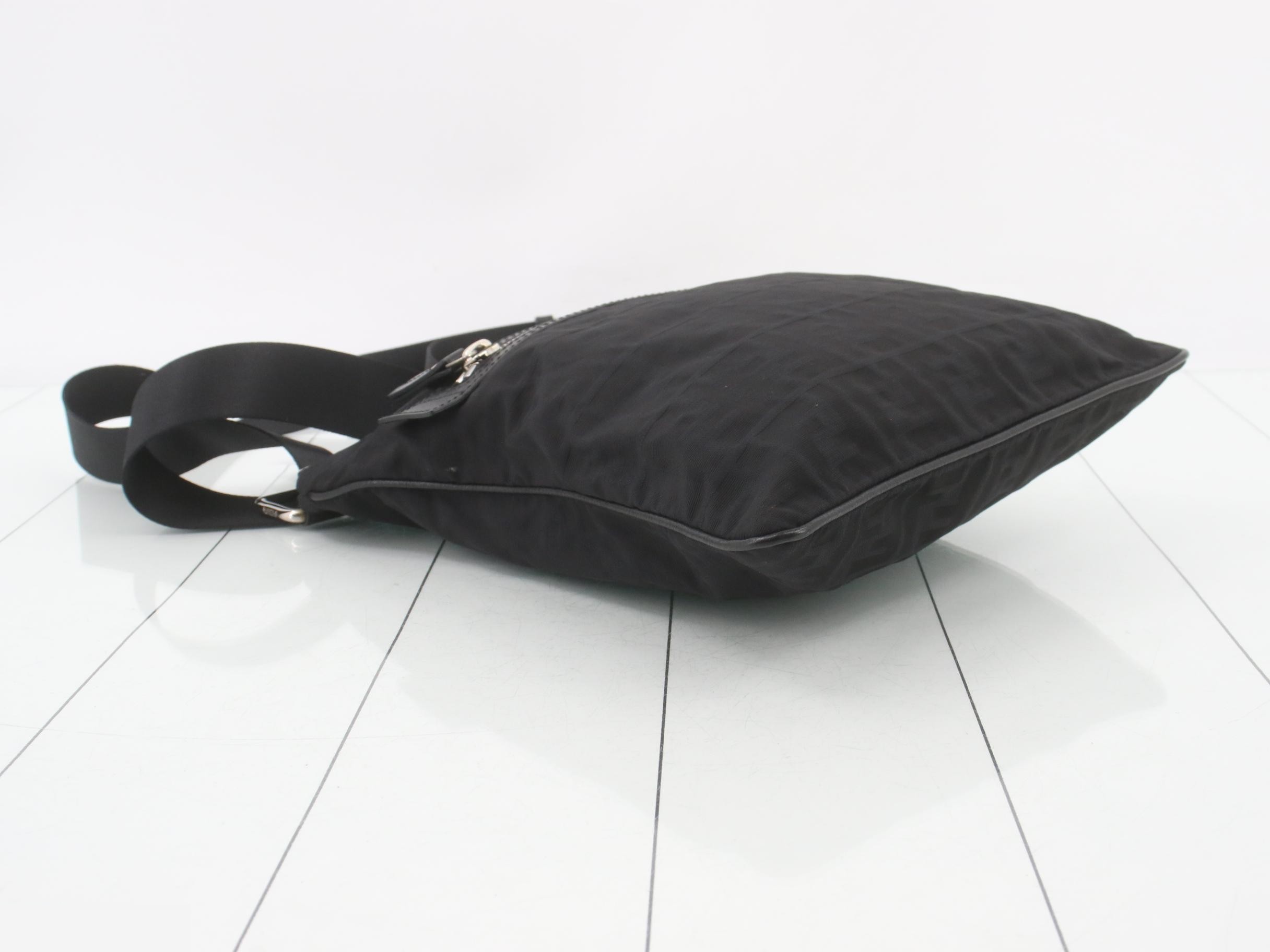 Zucca Shoulder Bag, Black Canvas — view 5
