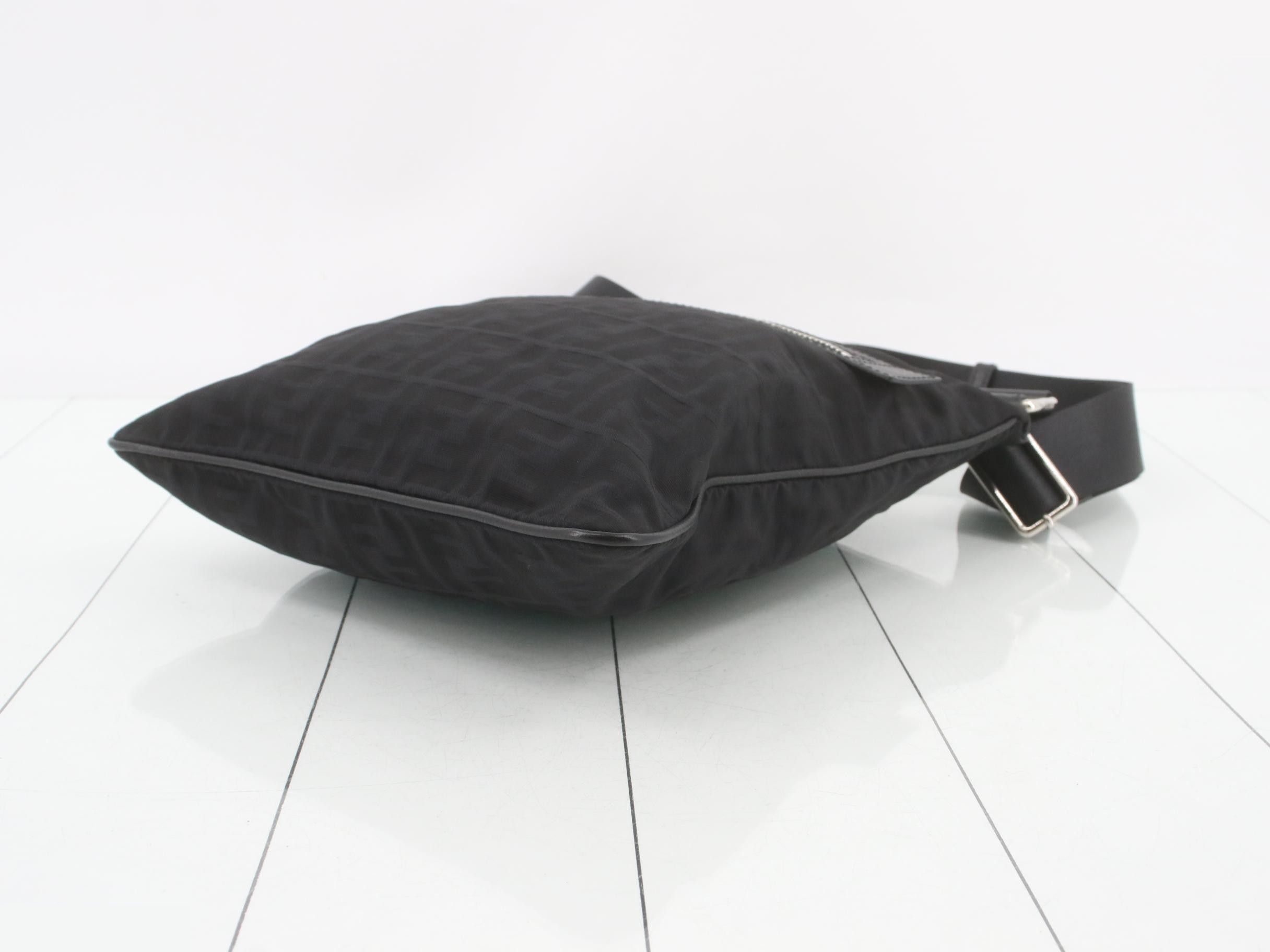 Zucca Shoulder Bag, Black Canvas — view 6