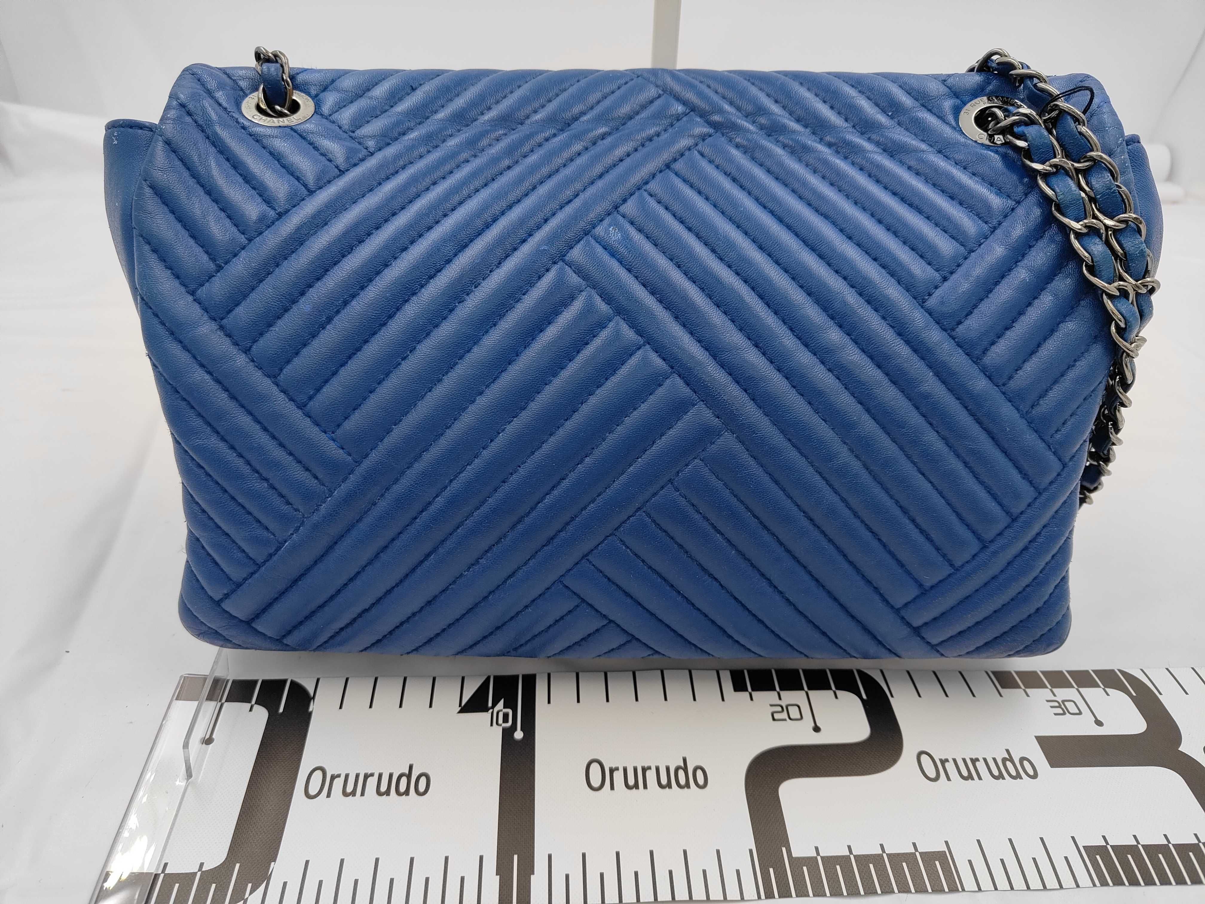 Chevron Large Chain Bag, Lambskin Shoulder Bag — view 2