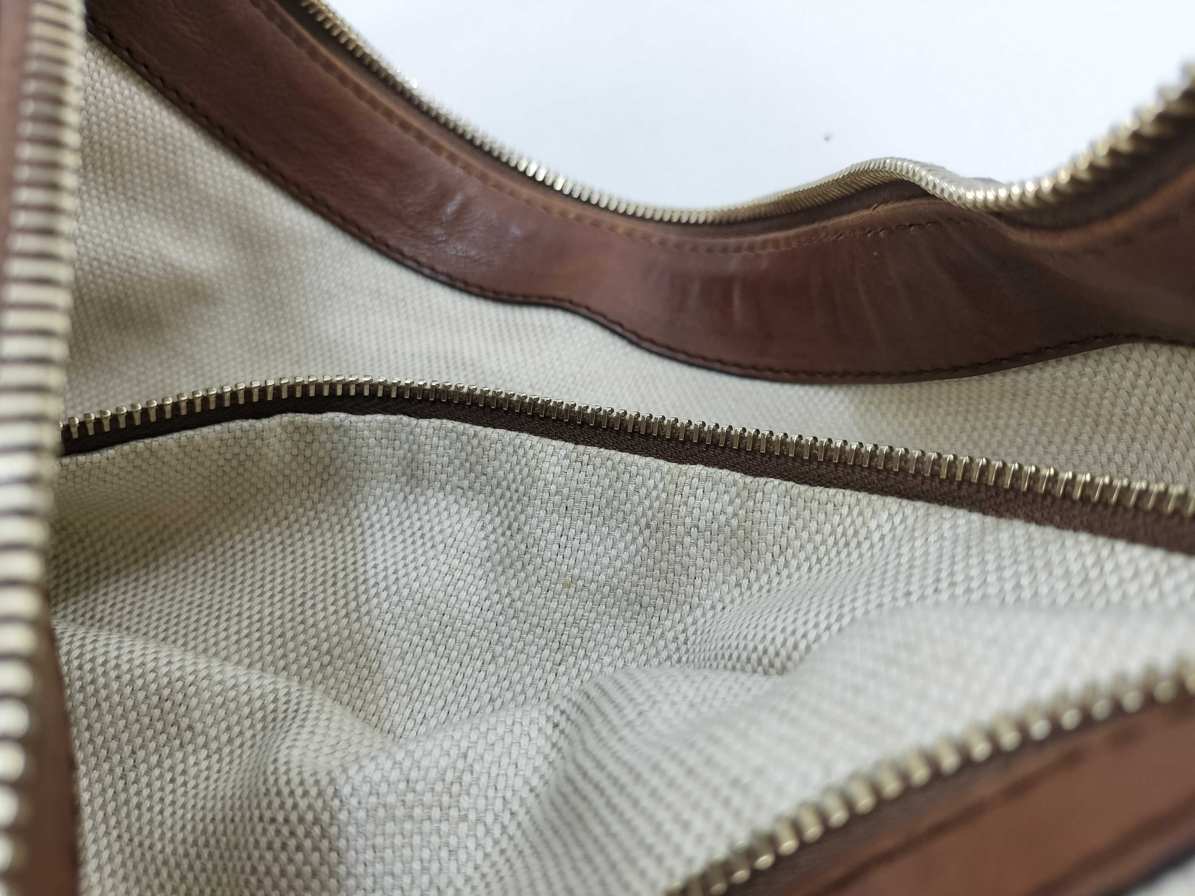 Brown Canvas Twill Tote Bag Shoulder Bag — view 15