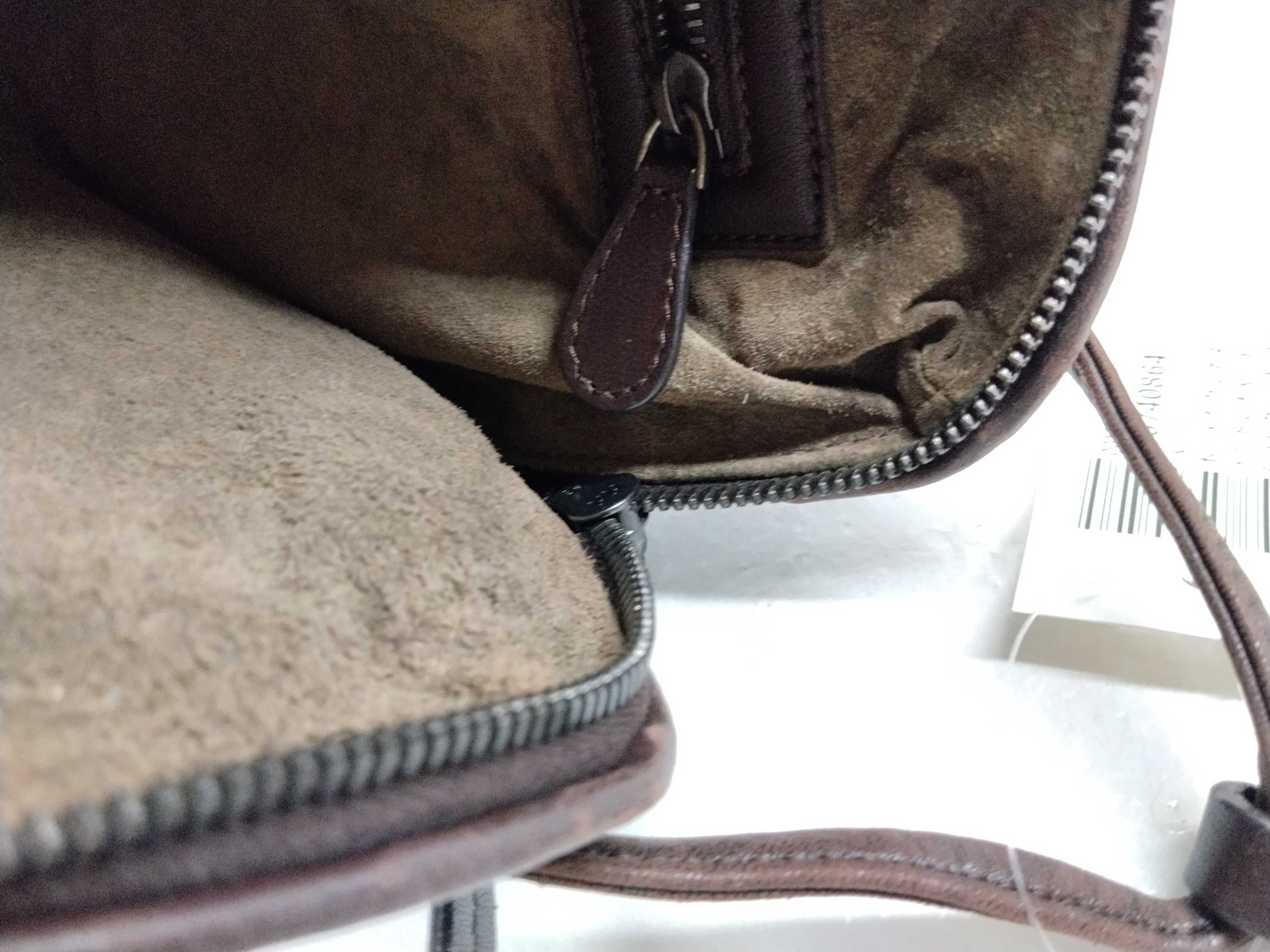 Intrecciato Shoulder Bag, Brown — view 11