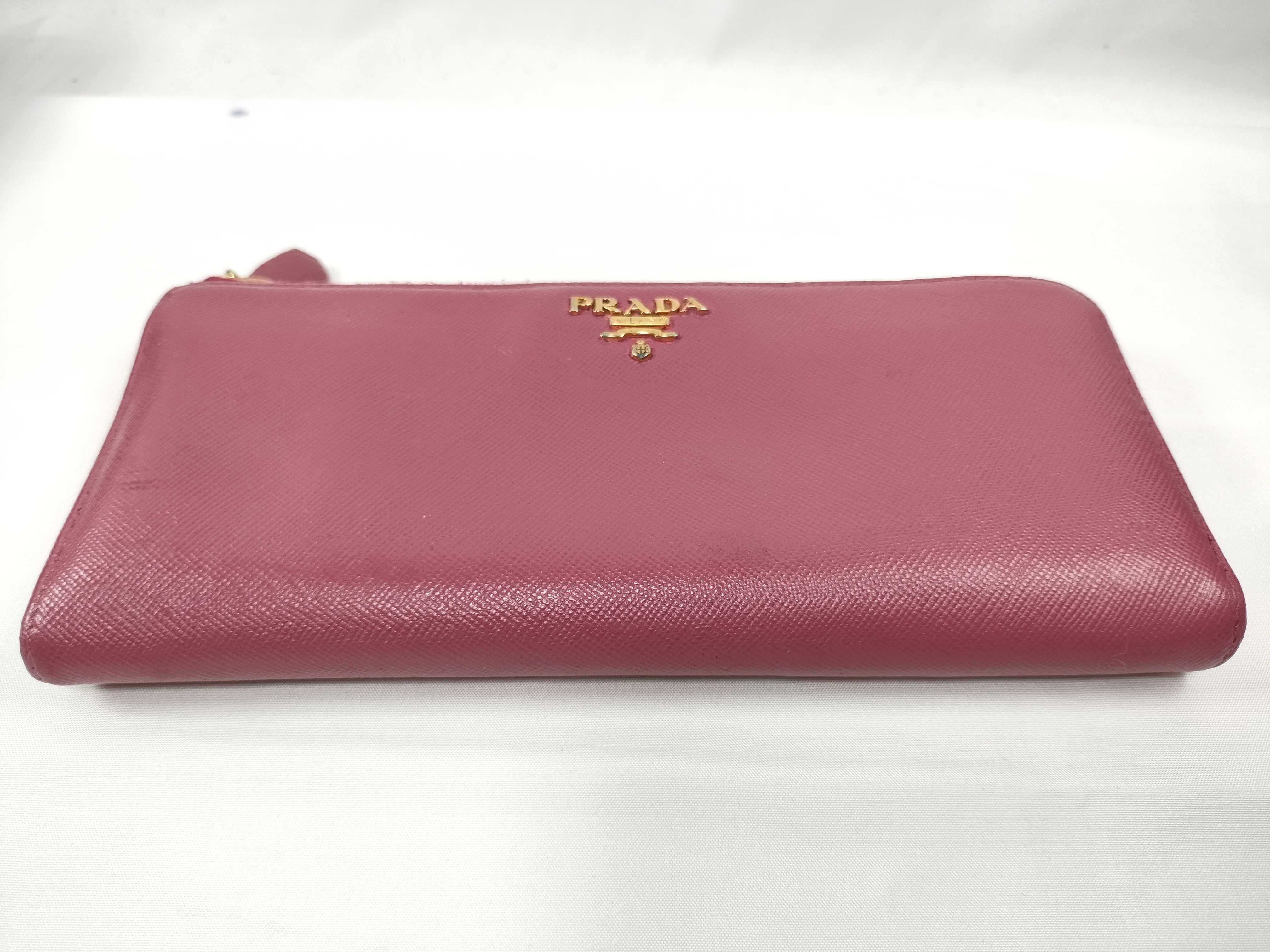 Saffiano Pink Long Wallet — view 3