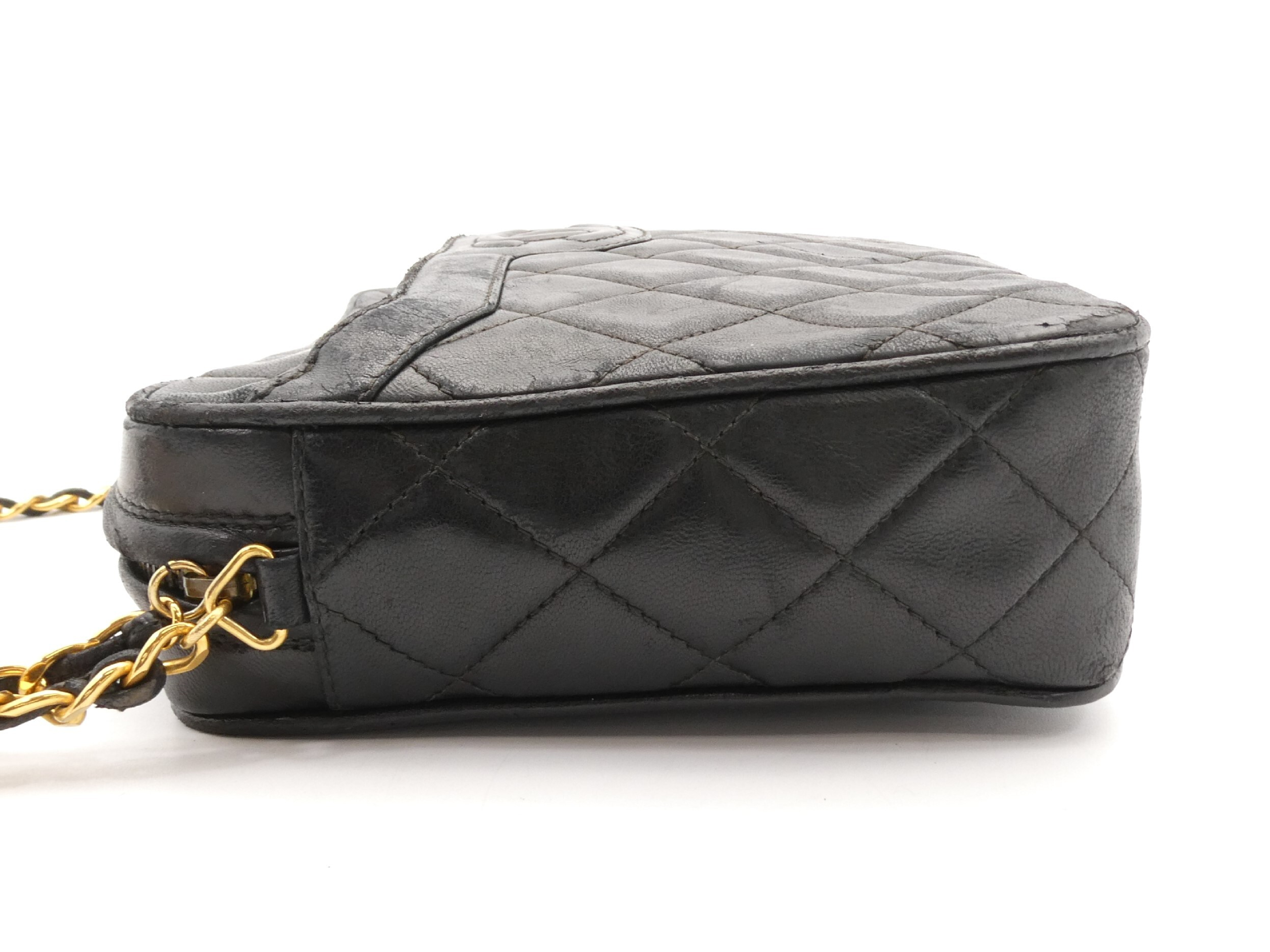 Matelassé Coco Mark Fringe Chain Shoulder Bag — view 3