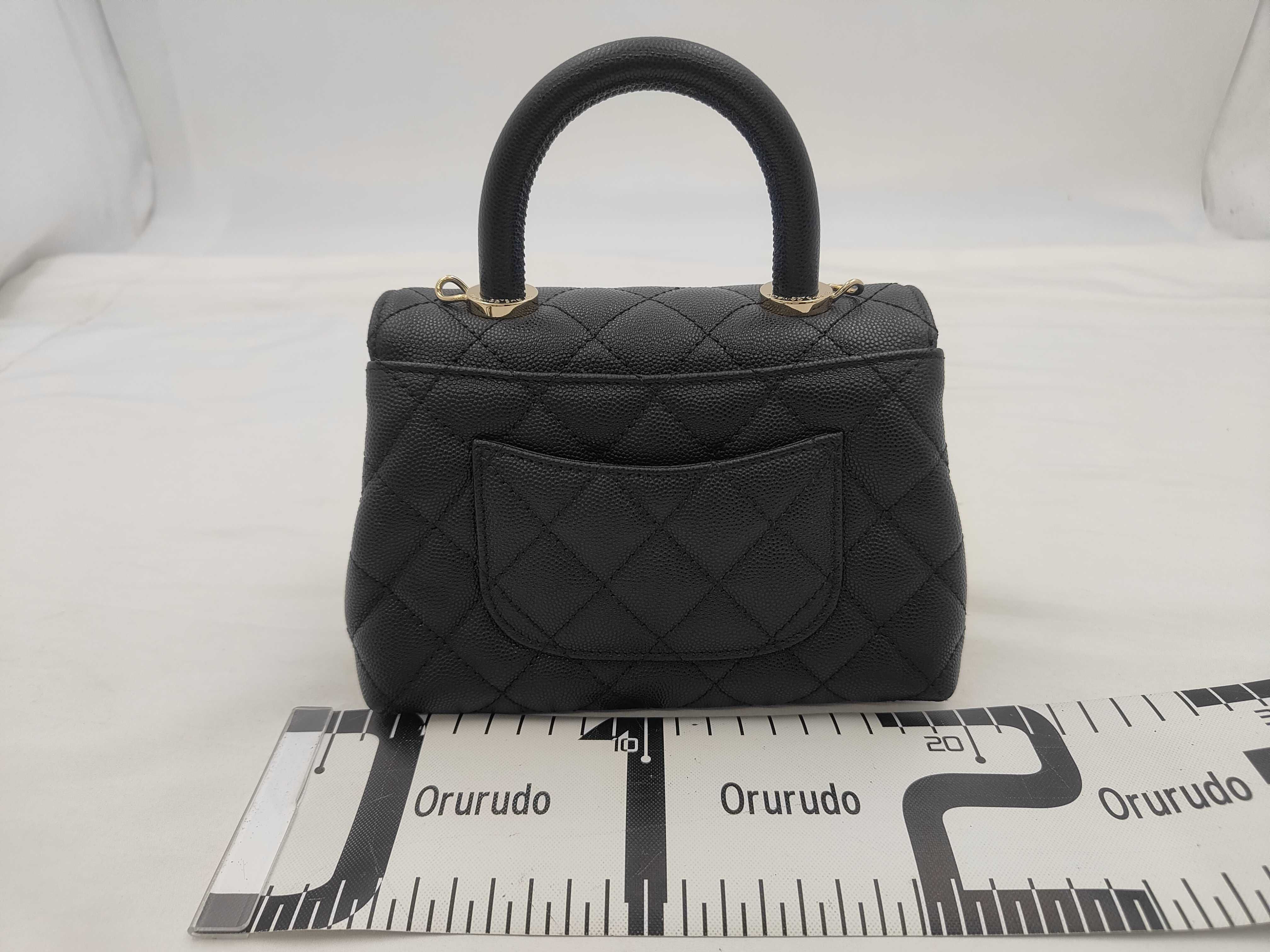 Coco Handle Mini Matelassé Handbag, Caviar Skin Shoulder Bag — view 2