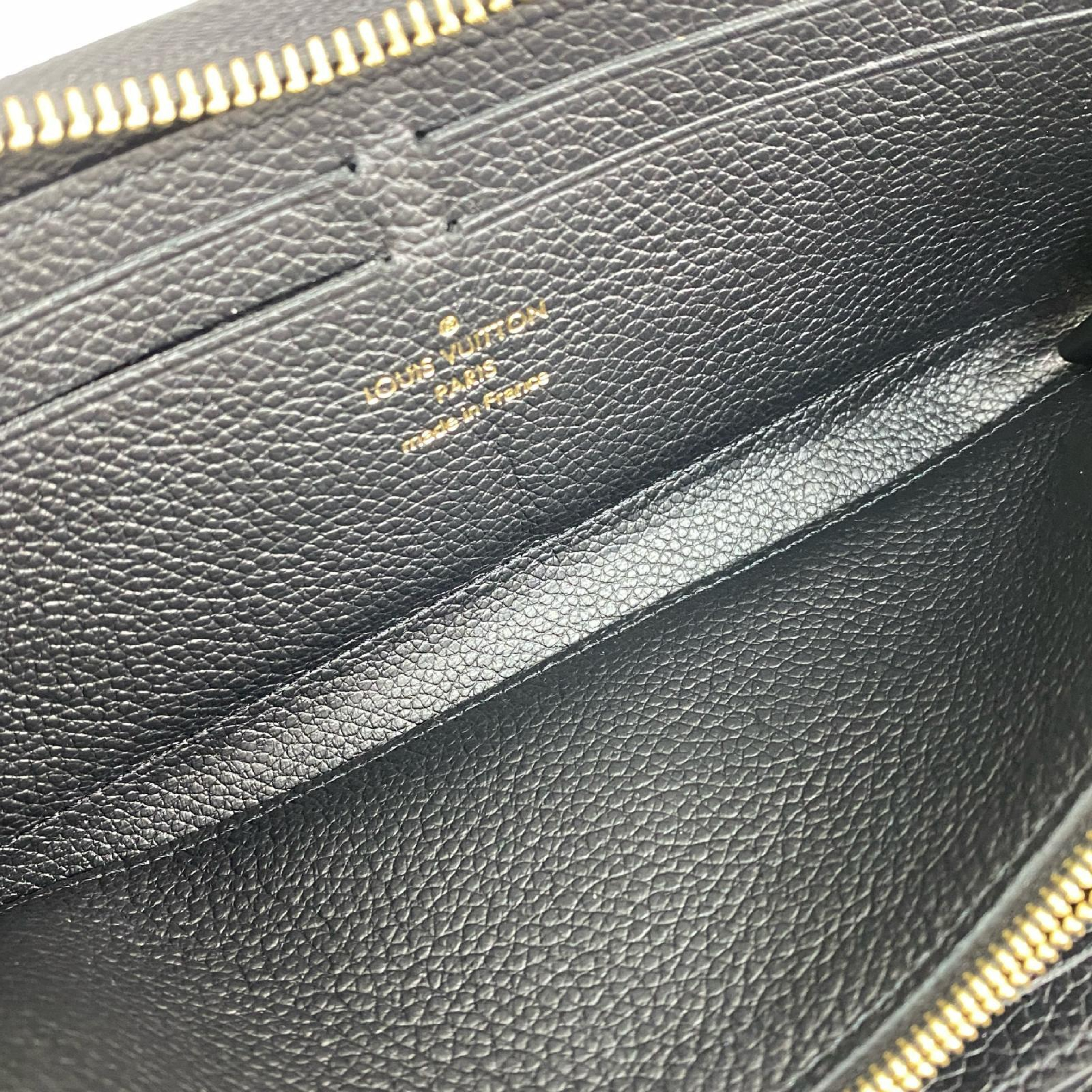 【*Shipped from: Hong Kong*】LOUIS VUITTON Black Calfskin Monogram Empreinte Zippy Wallet Long Wallet M80481 Wallet — view 11