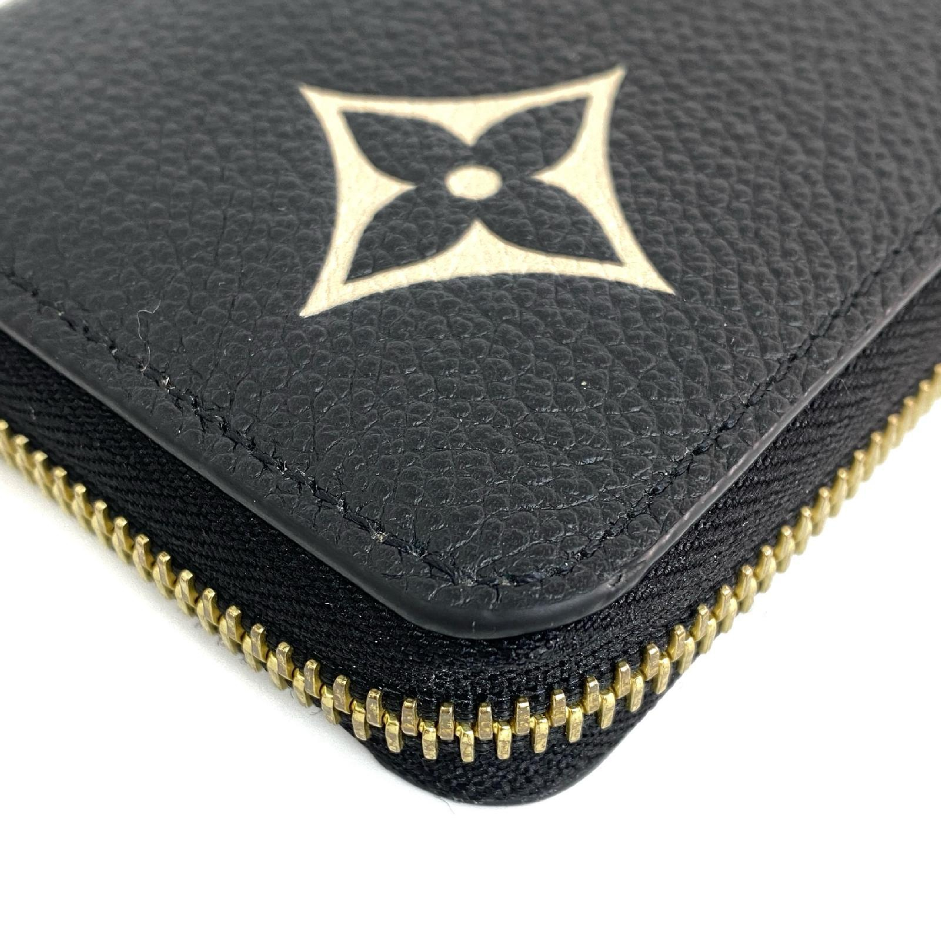 【*Shipped from: Hong Kong*】LOUIS VUITTON Black Calfskin Monogram Empreinte Zippy Wallet Long Wallet M80481 Wallet — view 6