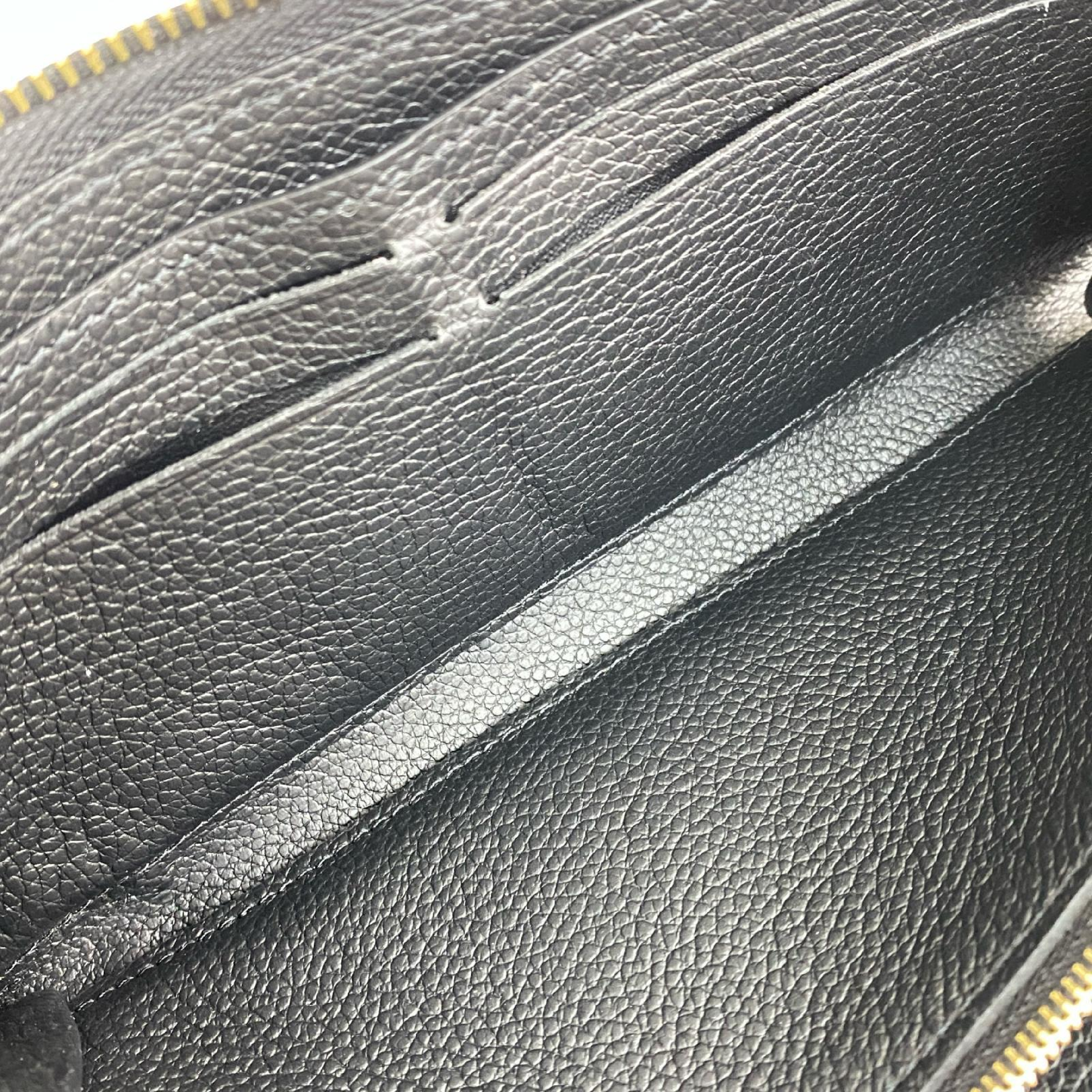 【*Shipped from: Hong Kong*】LOUIS VUITTON Black Calfskin Monogram Empreinte Zippy Wallet Long Wallet M80481 Wallet — view 10