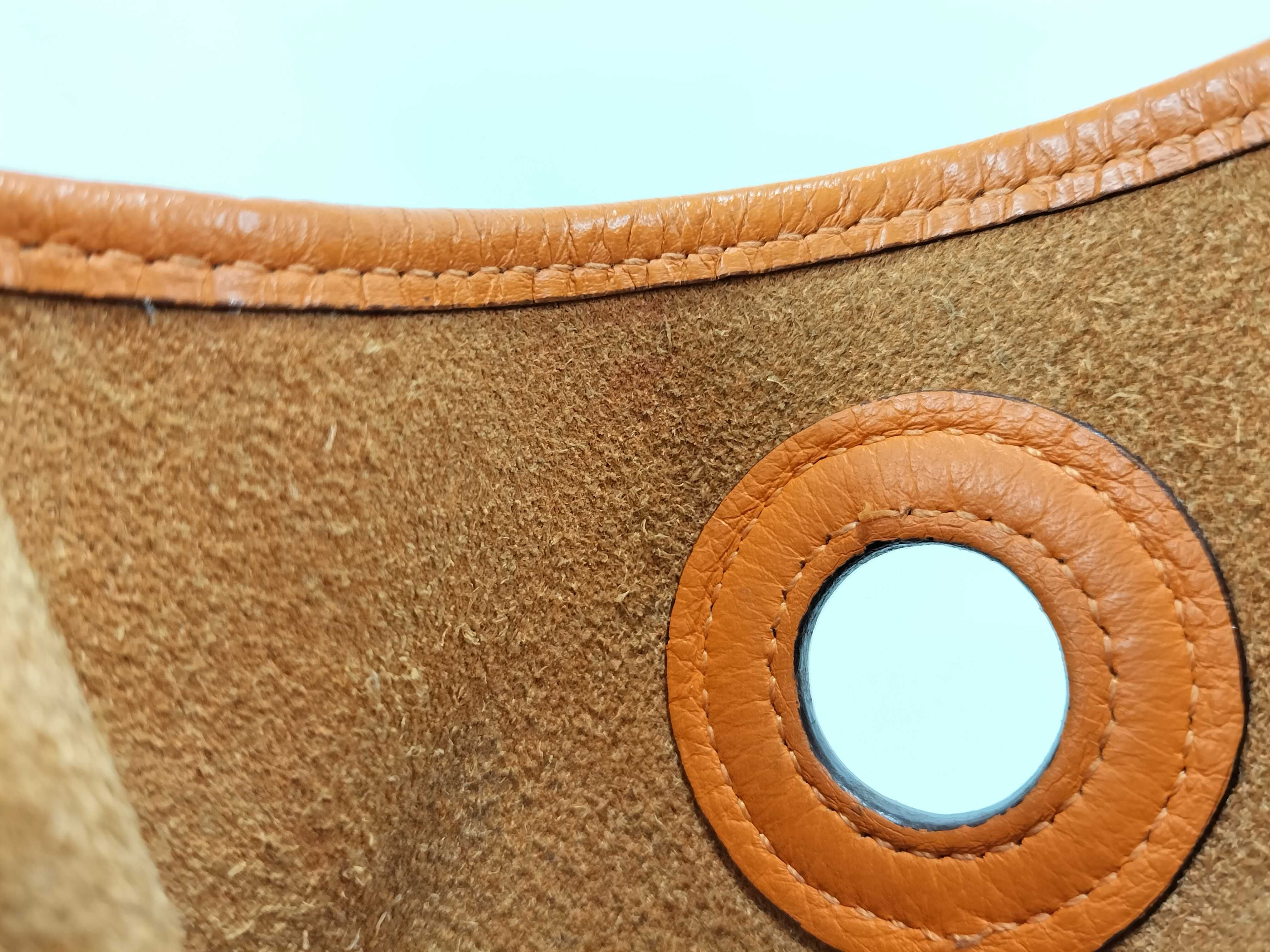 PH- Vespa TPM Veau Epsom Orange Silver Hardware Square H (2004) Shoulder Bag — view 12