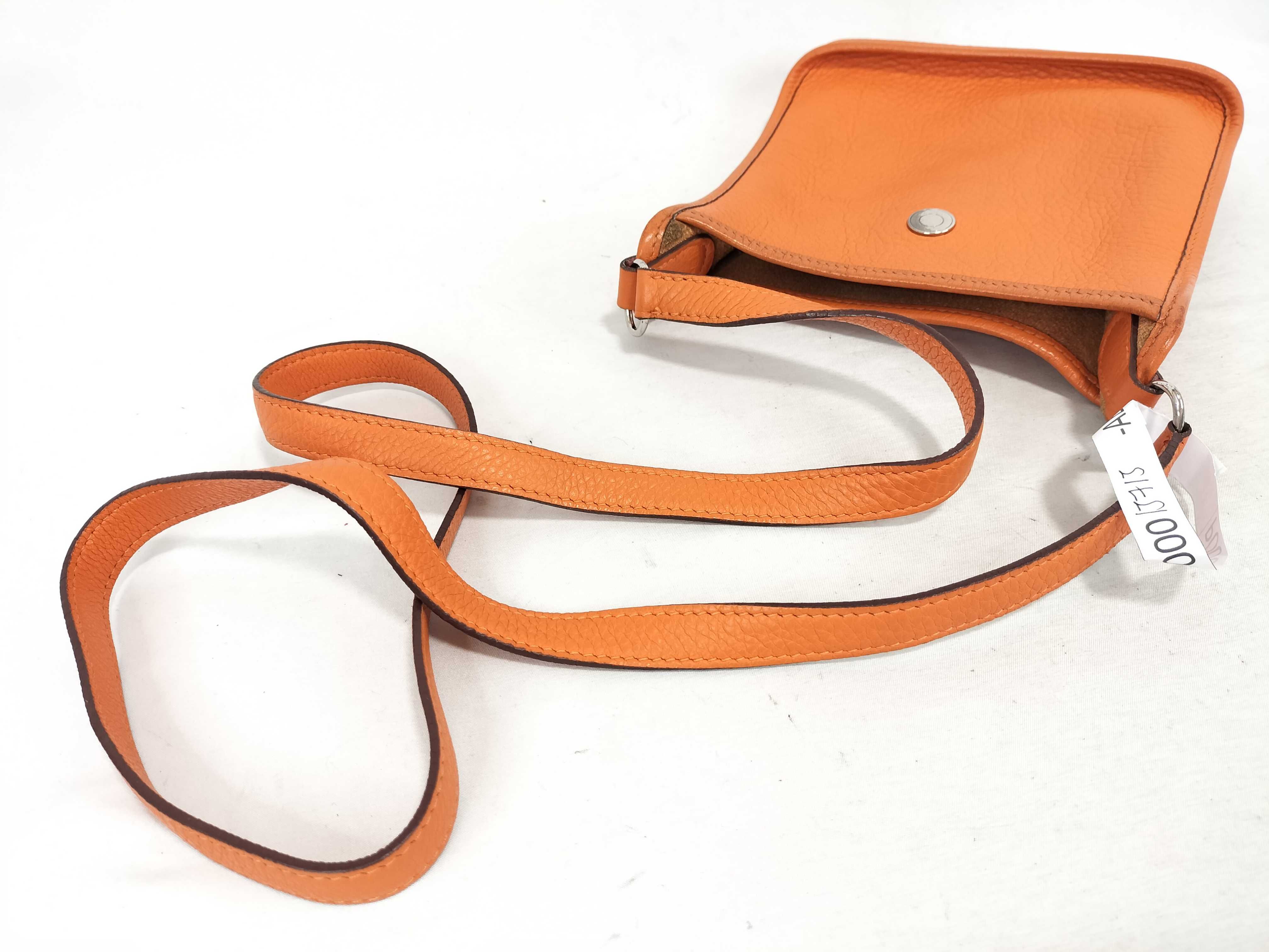 PH- Vespa TPM Veau Epsom Orange Silver Hardware Square H (2004) Shoulder Bag — view 3