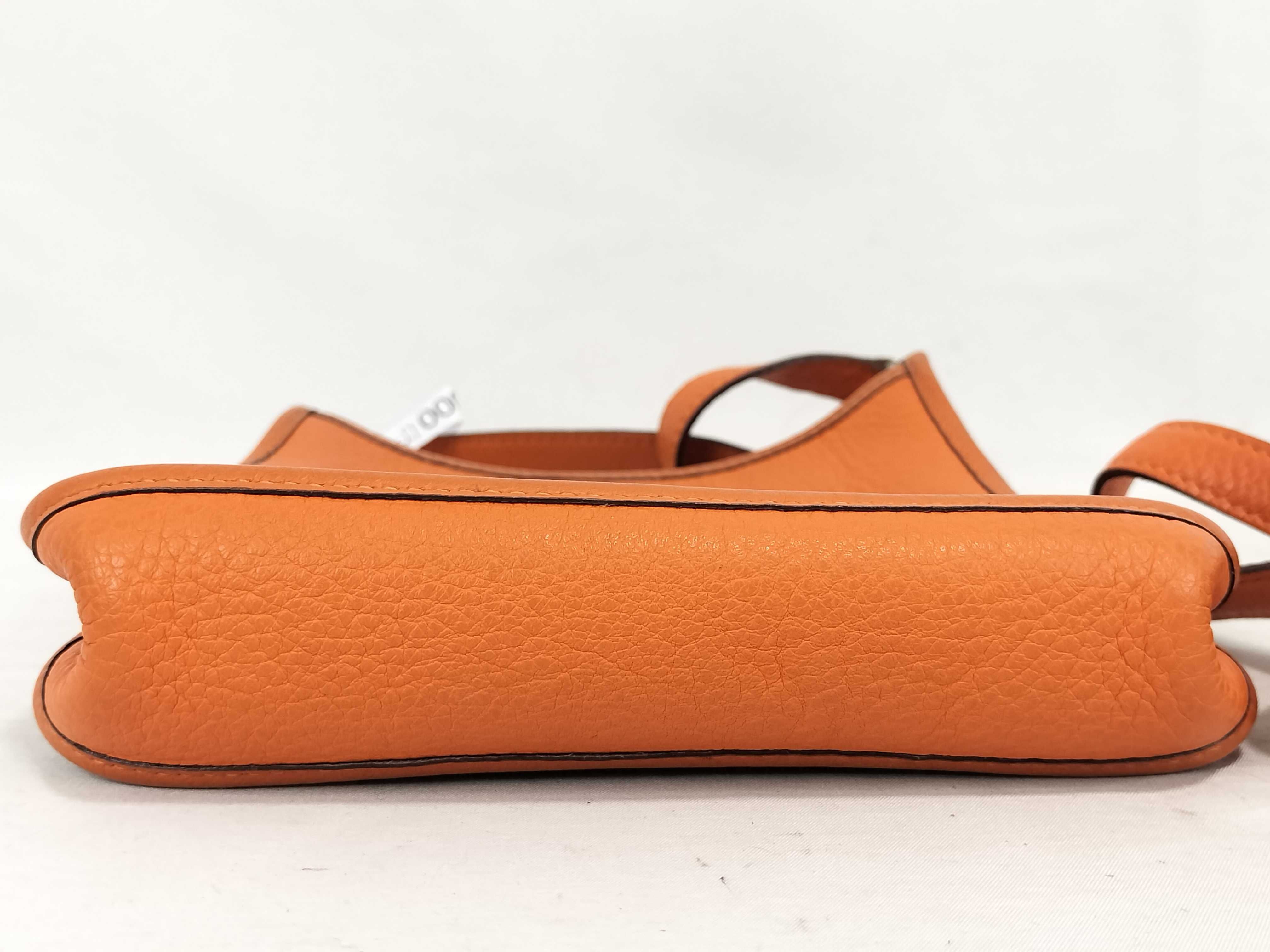 PH- Vespa TPM Veau Epsom Orange Silver Hardware Square H (2004) Shoulder Bag — view 7