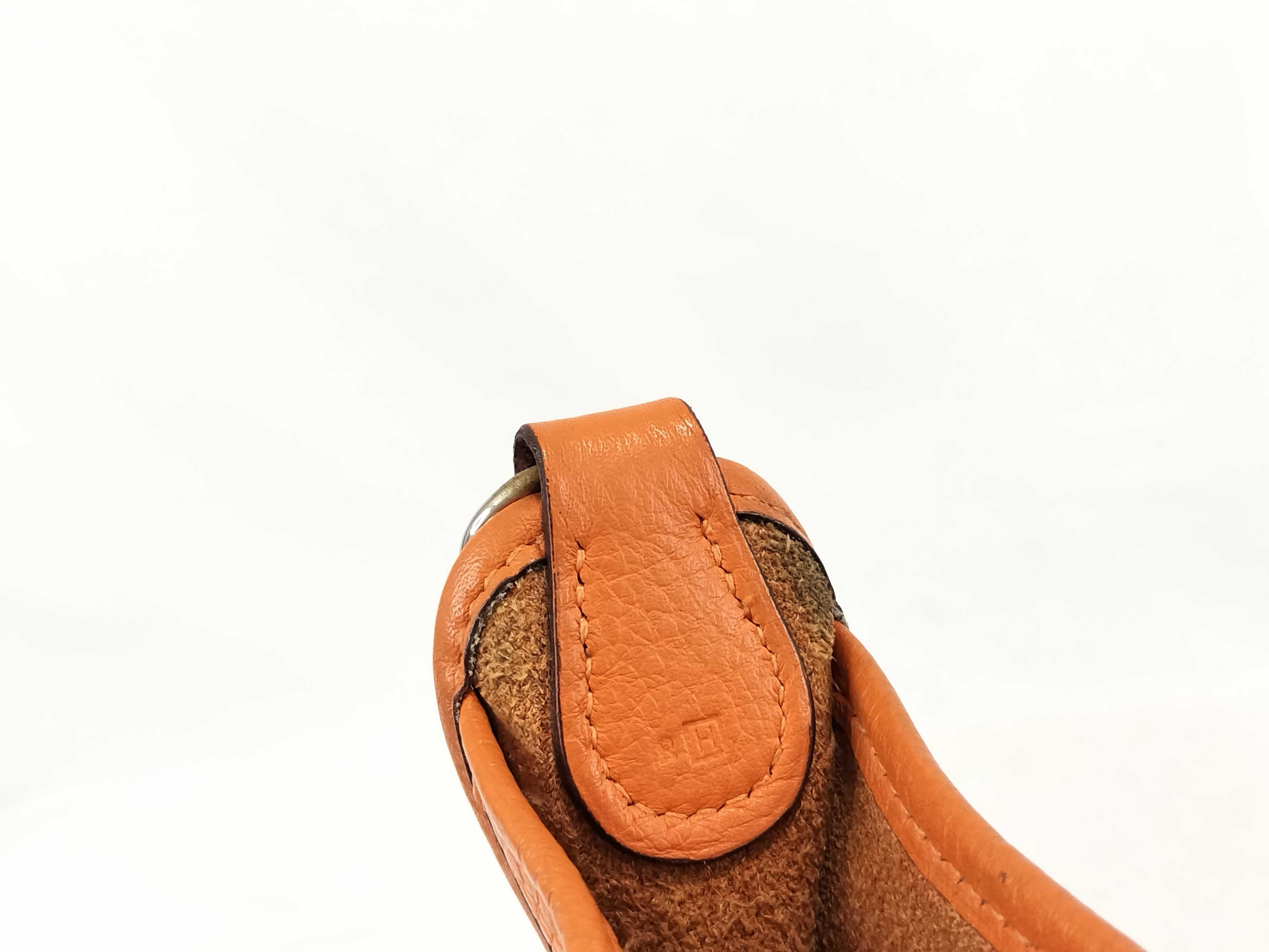 PH- Vespa TPM Veau Epsom Orange Silver Hardware Square H (2004) Shoulder Bag — view 8