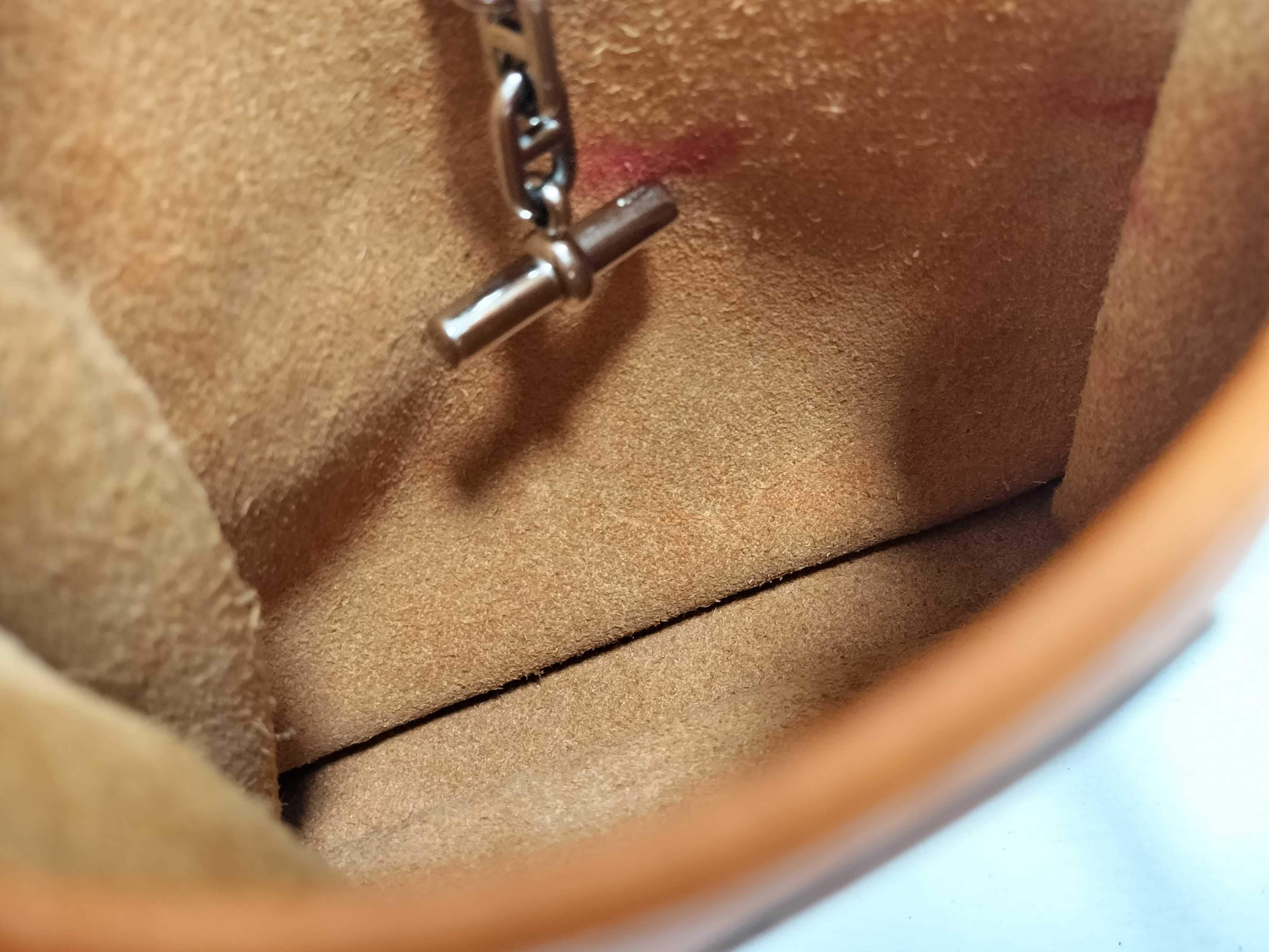 PH- Vespa TPM Veau Epsom Orange Silver Hardware Square H (2004) Shoulder Bag — view 9