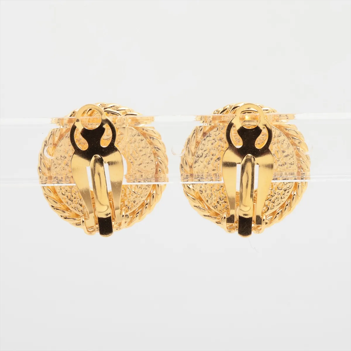 Logo Circle Earrings (Pair) GP Gold - — view 2