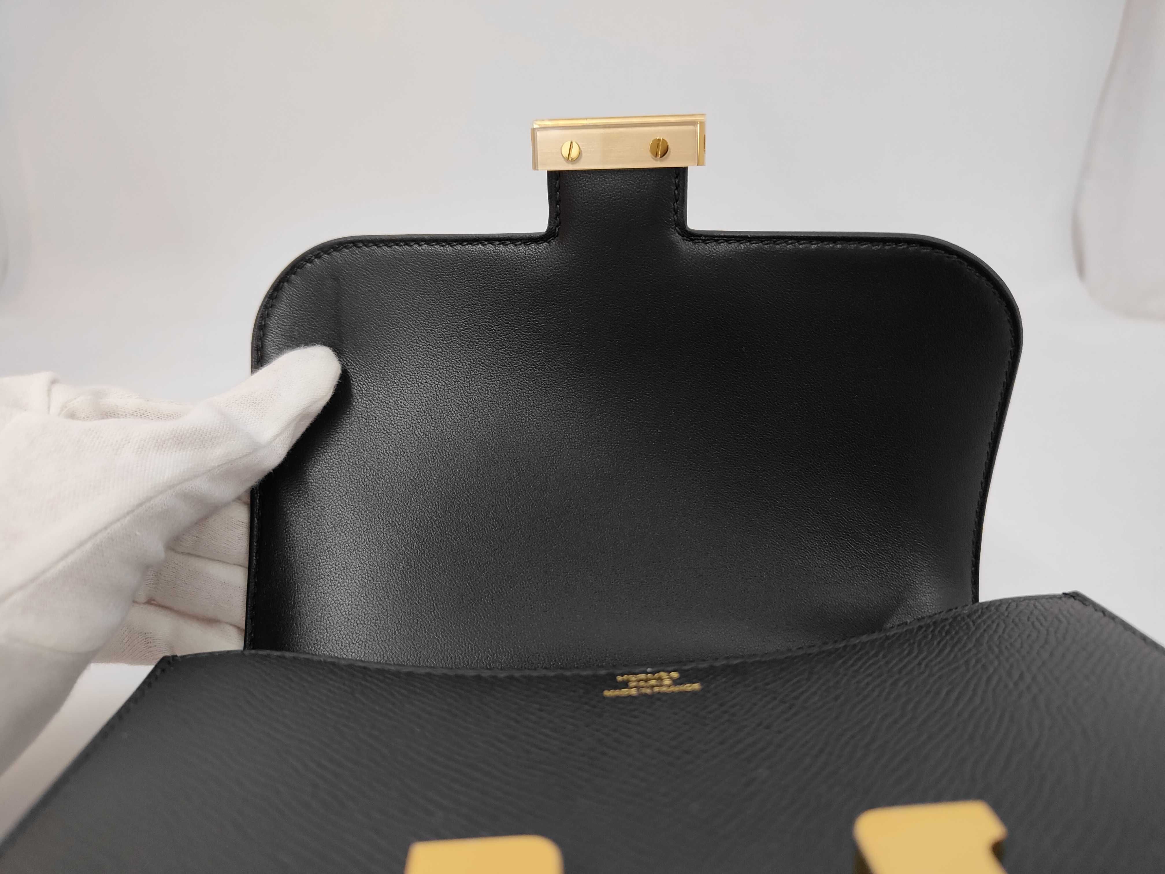 Constance Mini Epsom Black Gold Hardware G Stamp Shoulder Bag — view 8