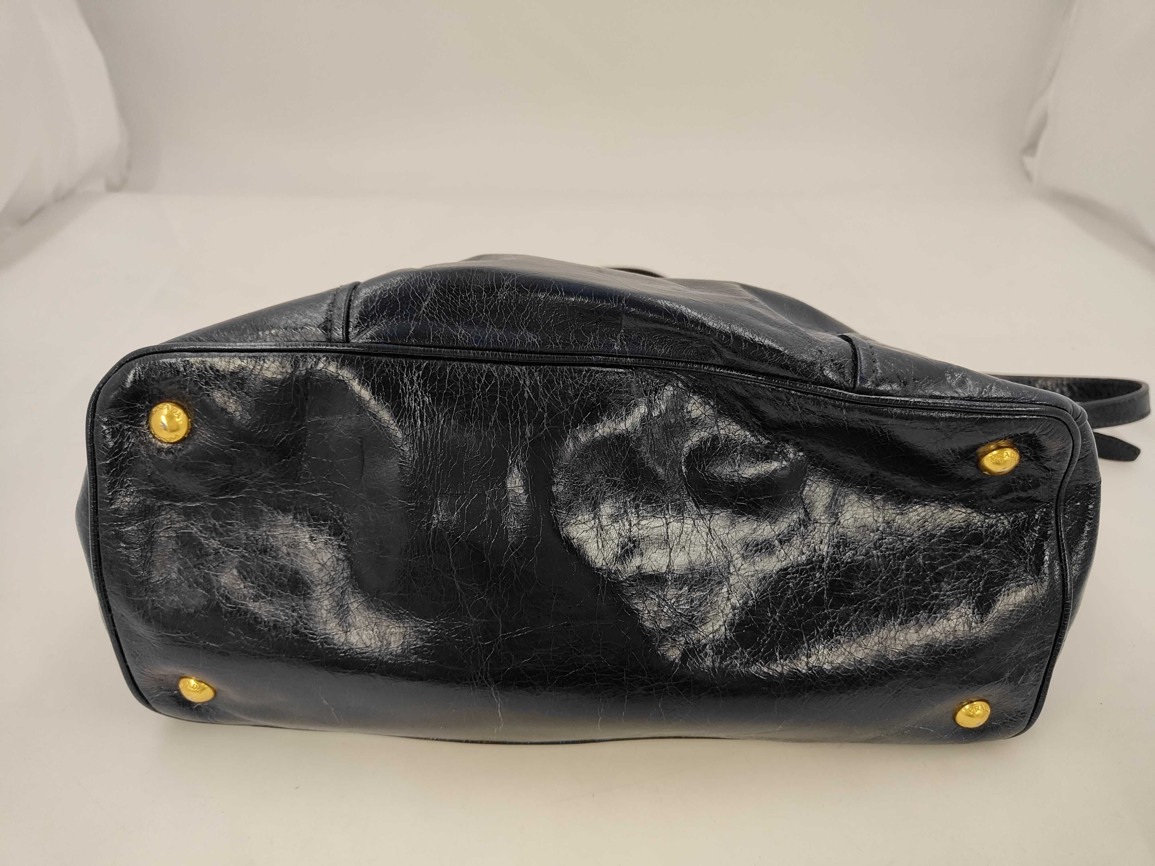 Navy Leather Tote Bag BN1844 Handbag — view 3