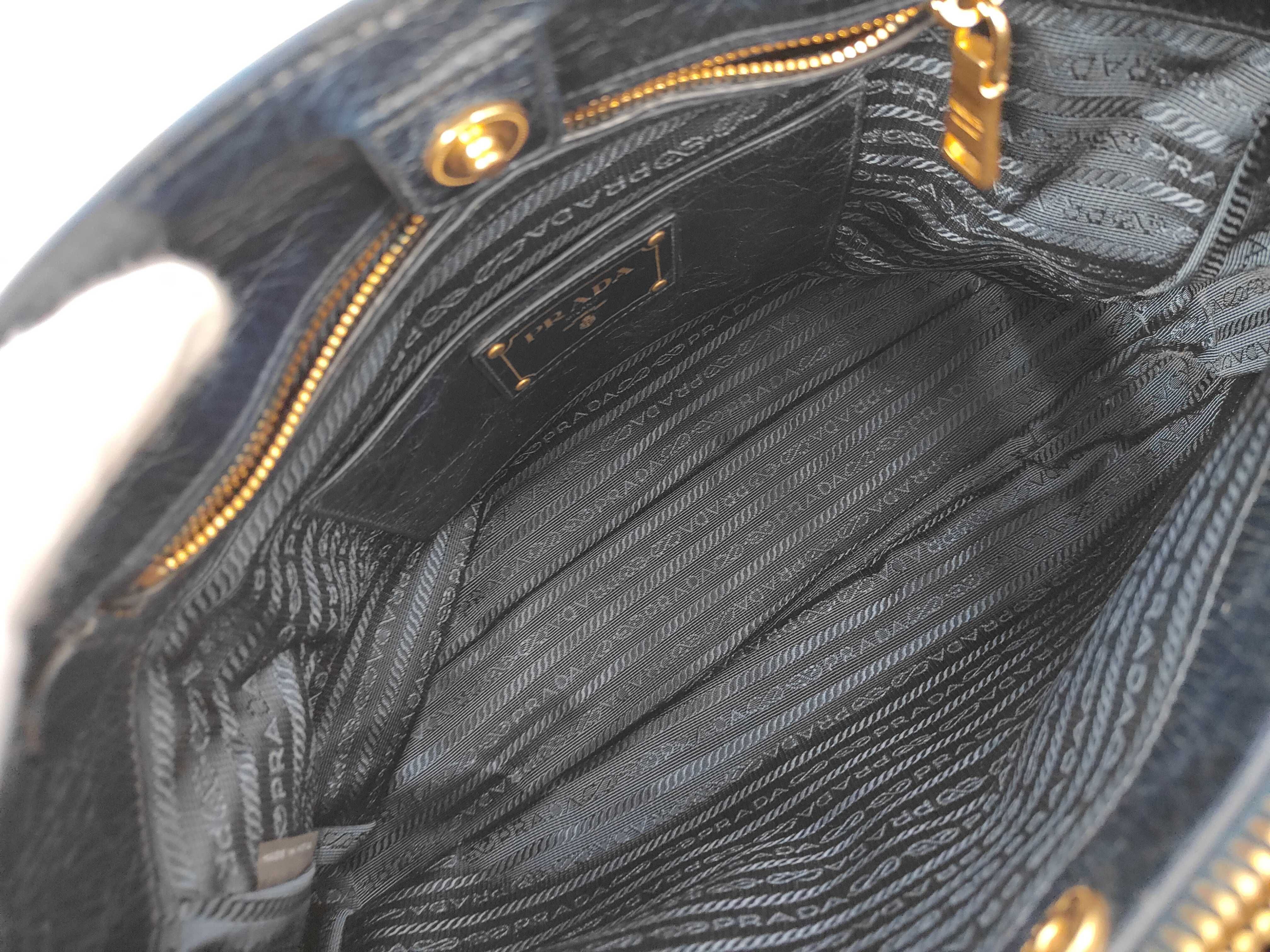 Navy Leather Tote Bag BN1844 Handbag — view 8