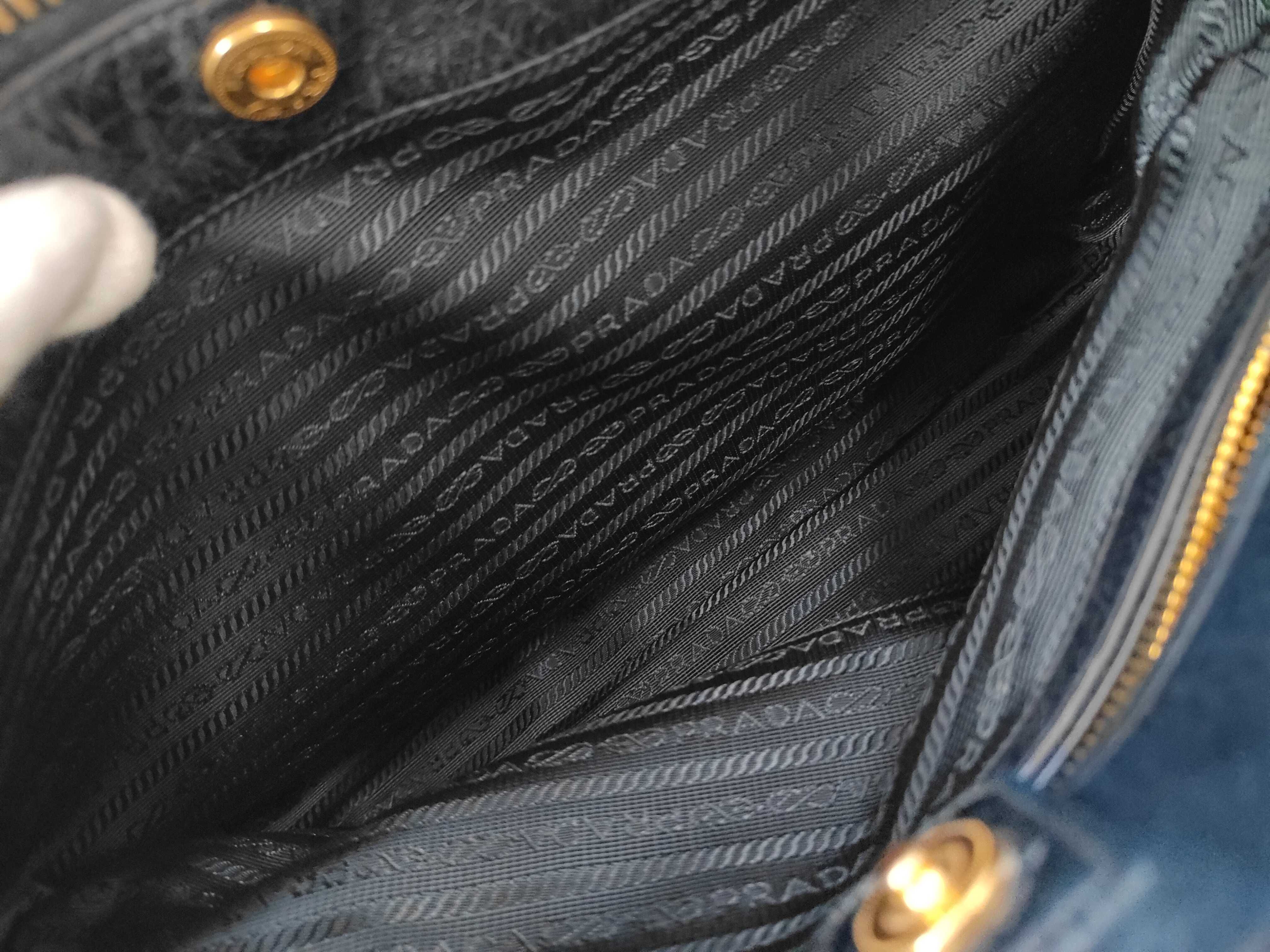 Navy Leather Tote Bag BN1844 Handbag — view 9