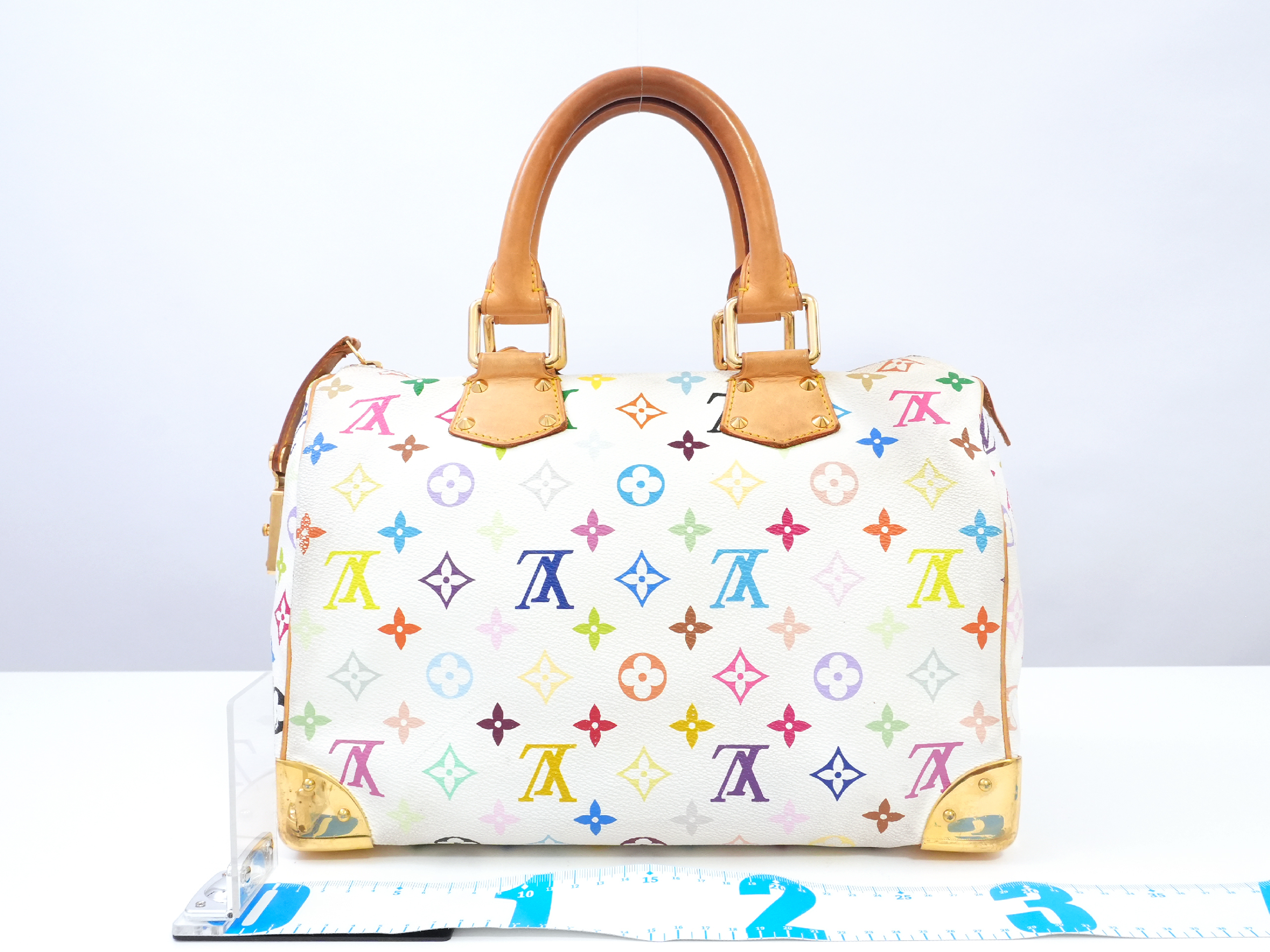 Monogram Multicolor Speedy 30 M92643 Blanc Handbag — view 2