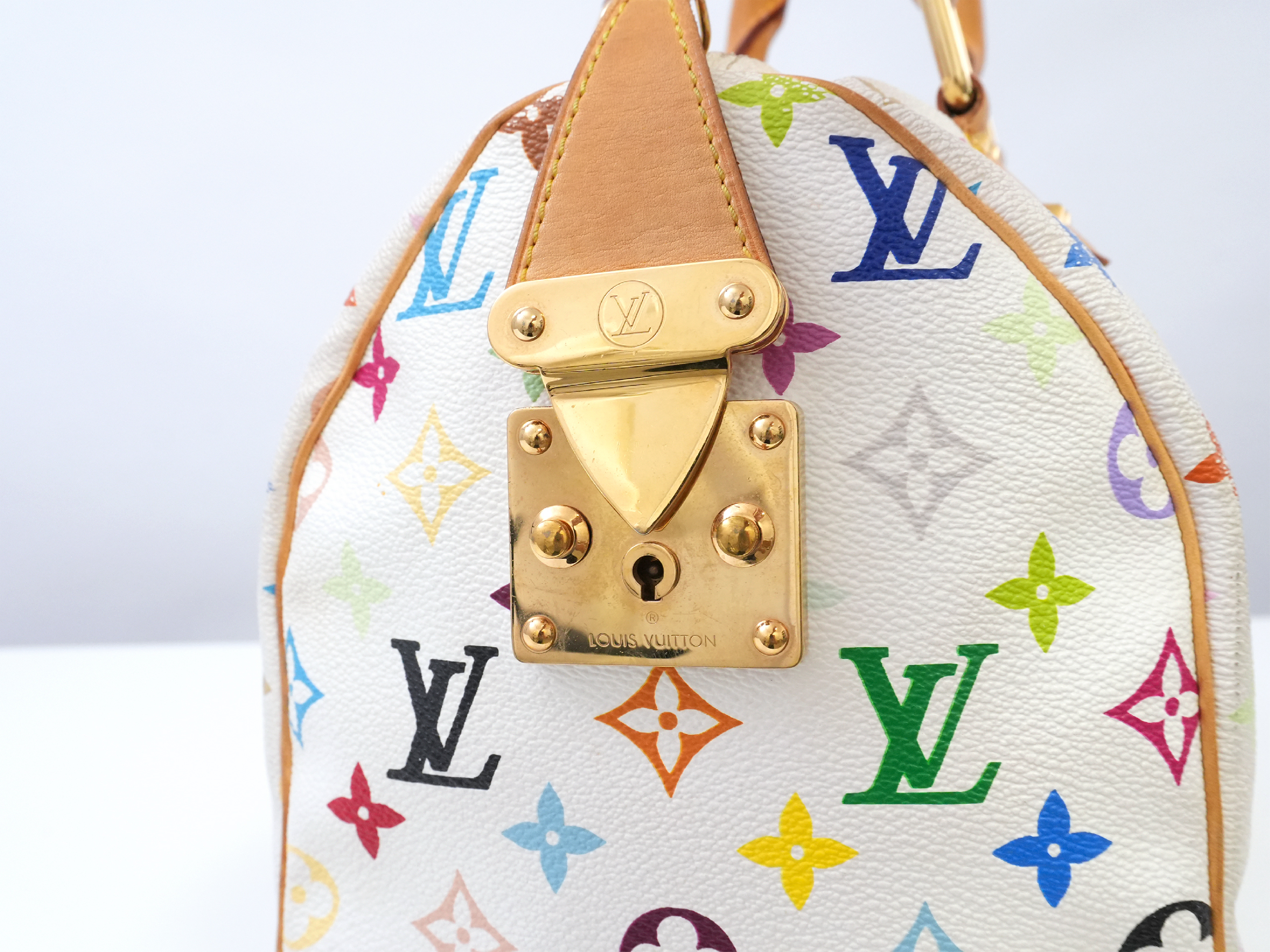 Monogram Multicolor Speedy 30 M92643 Blanc Handbag — view 11