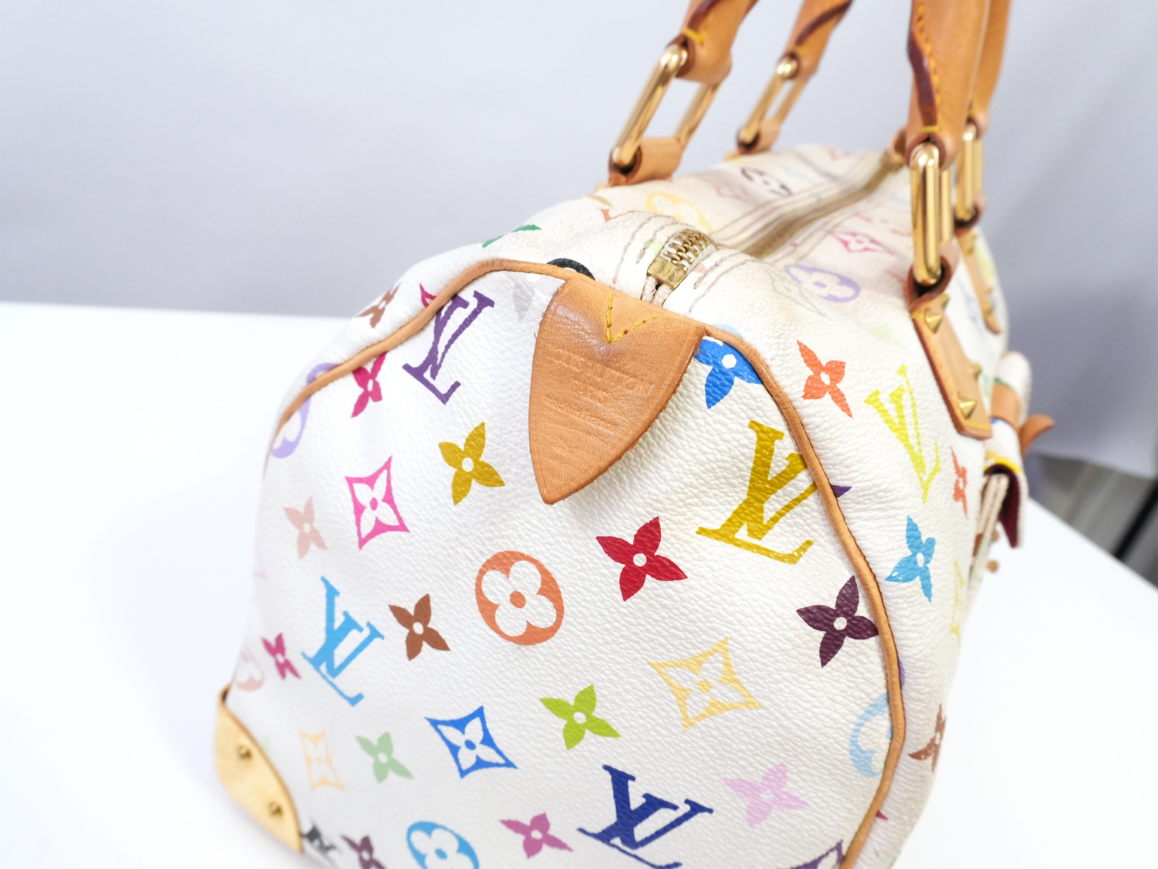 Monogram Multicolor Speedy 30 M92643 Blanc Handbag — view 12