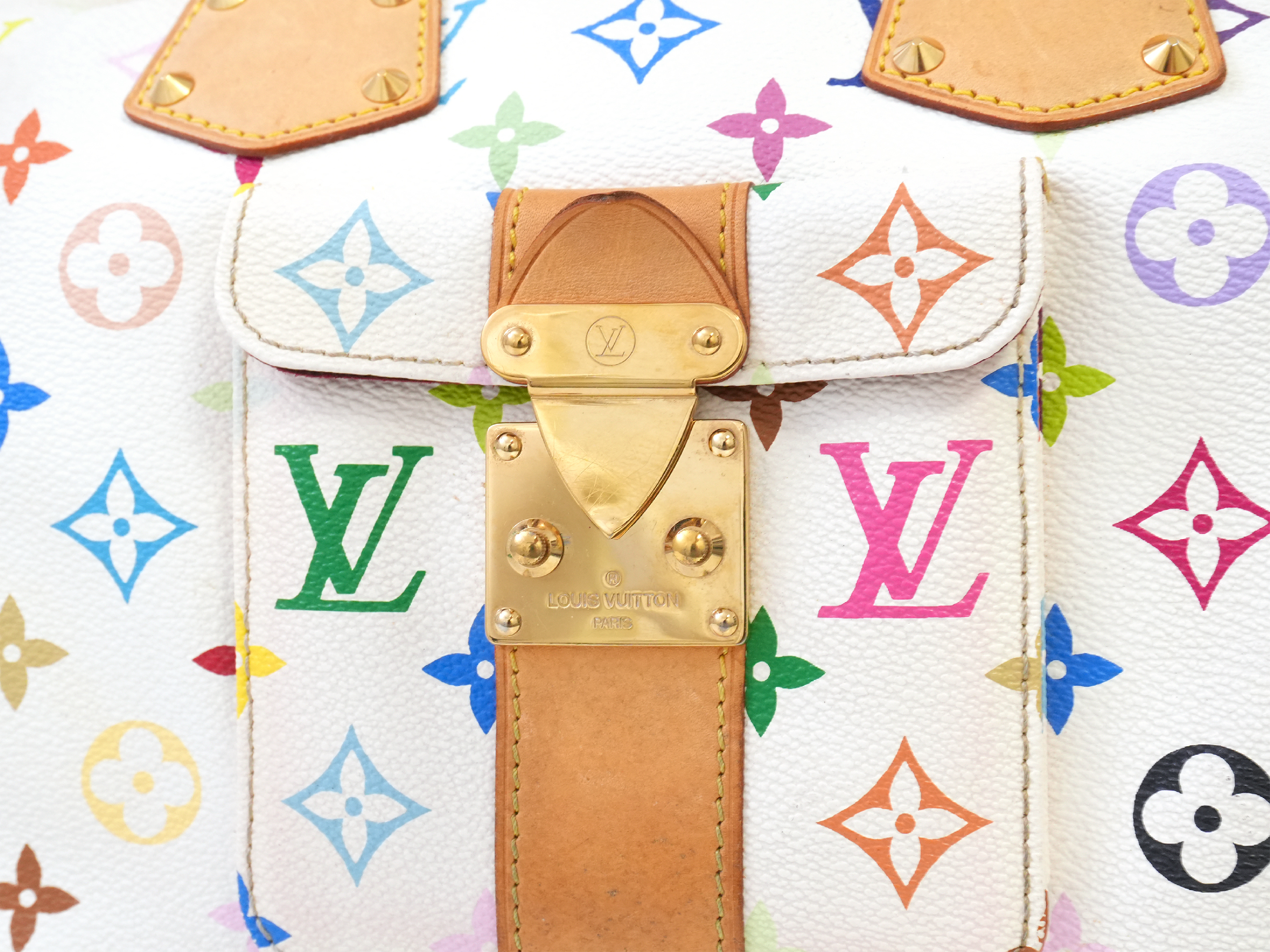Monogram Multicolor Speedy 30 M92643 Blanc Handbag — view 3