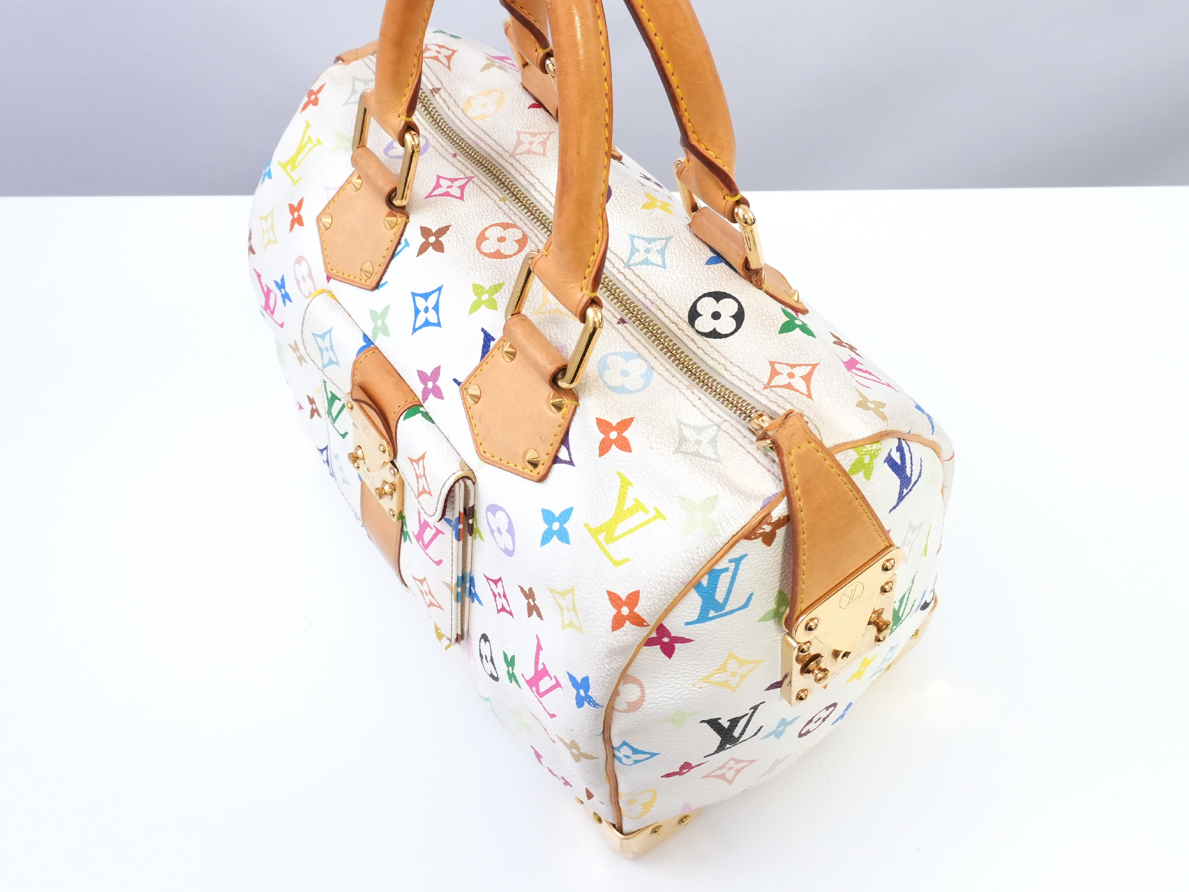 Monogram Multicolor Speedy 30 M92643 Blanc Handbag — view 4