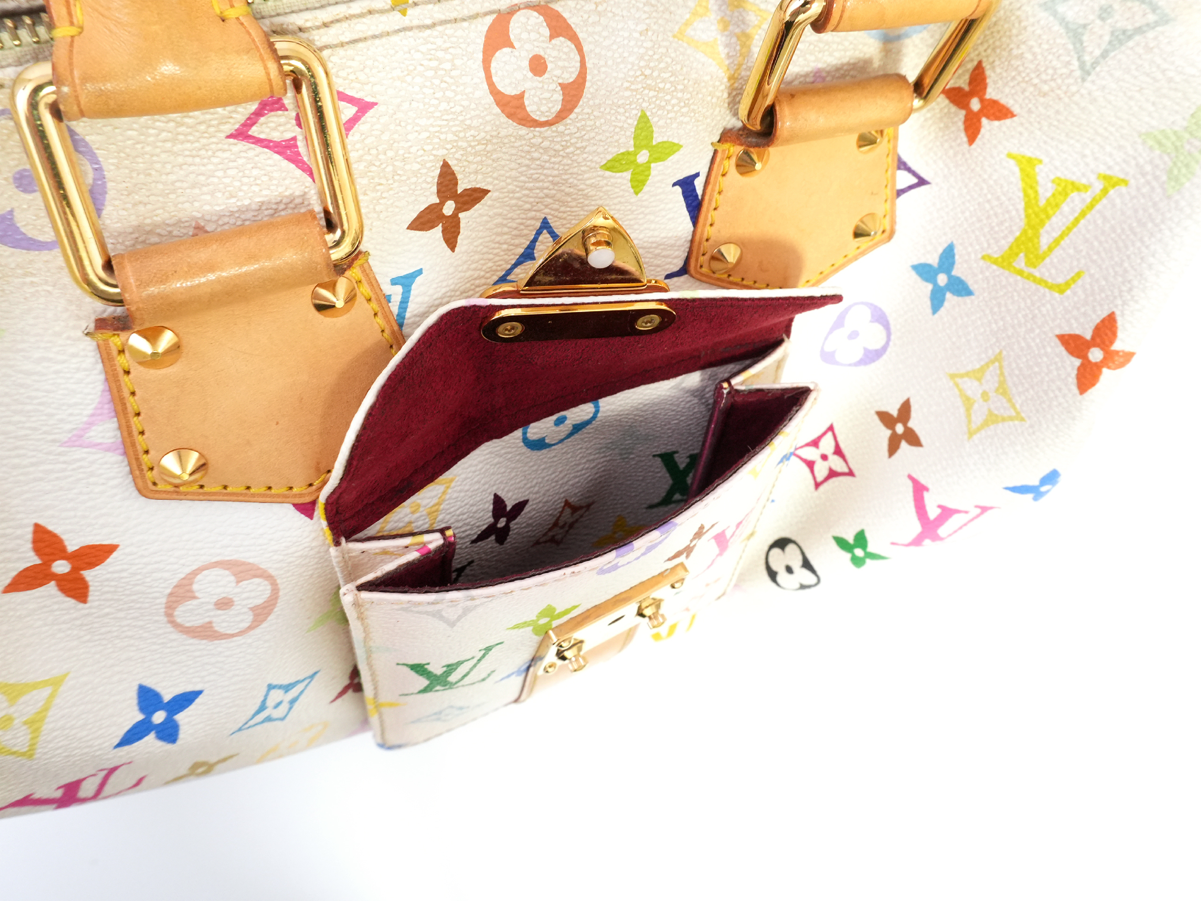 Monogram Multicolor Speedy 30 M92643 Blanc Handbag — view 7