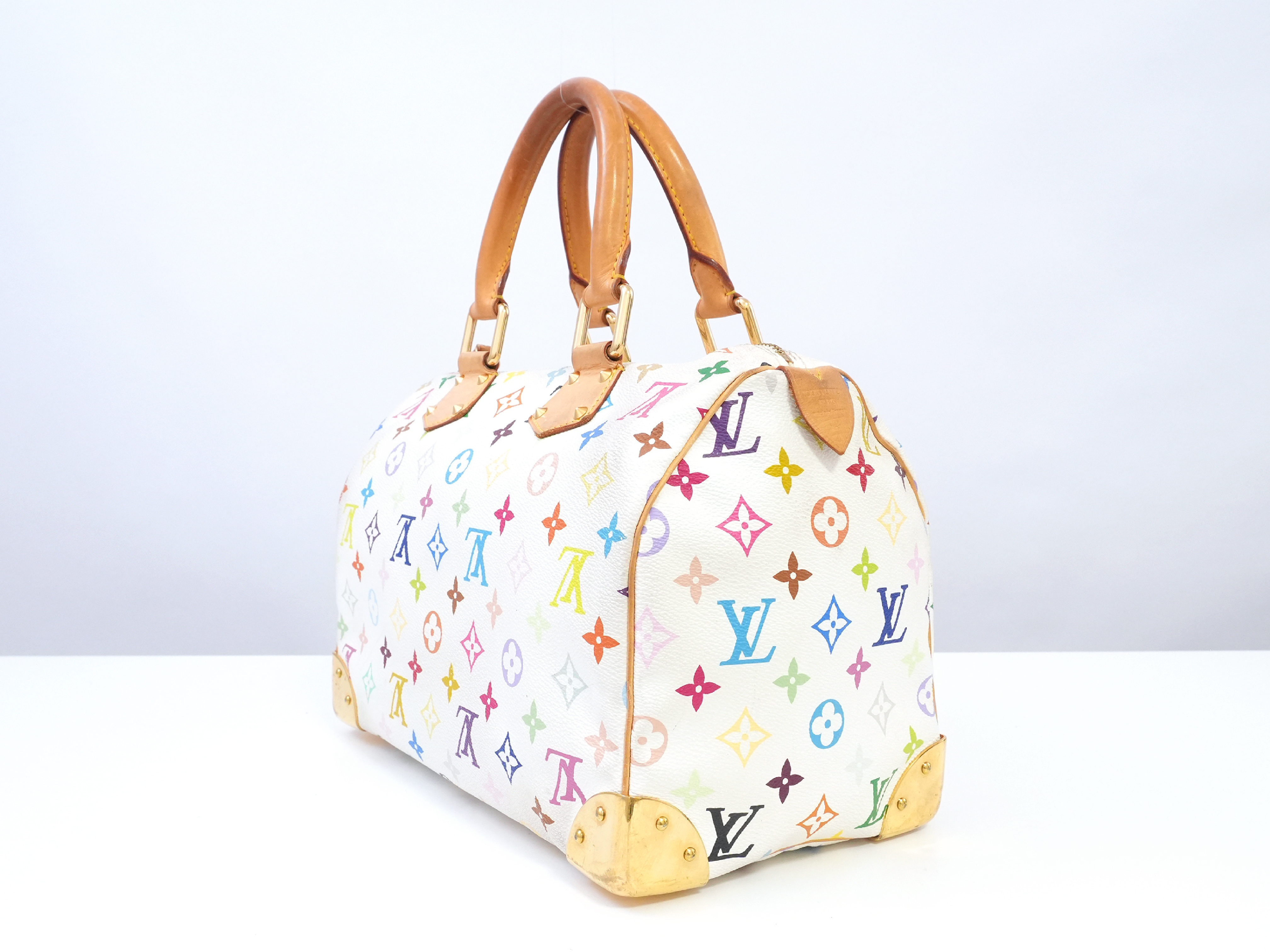 Monogram Multicolor Speedy 30 M92643 Blanc Handbag — view 9