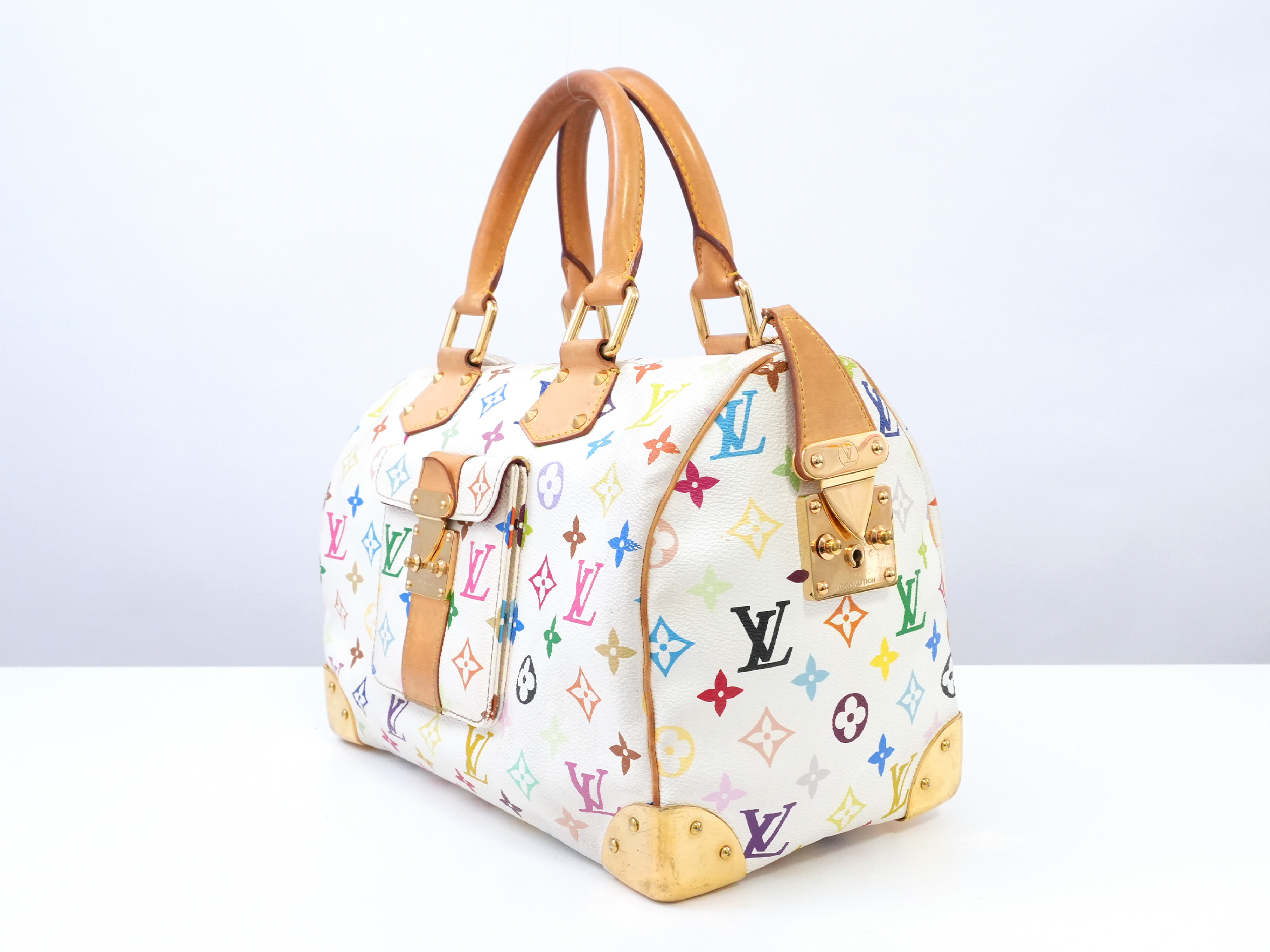 Monogram Multicolor Speedy 30 M92643 Blanc Handbag — view 10