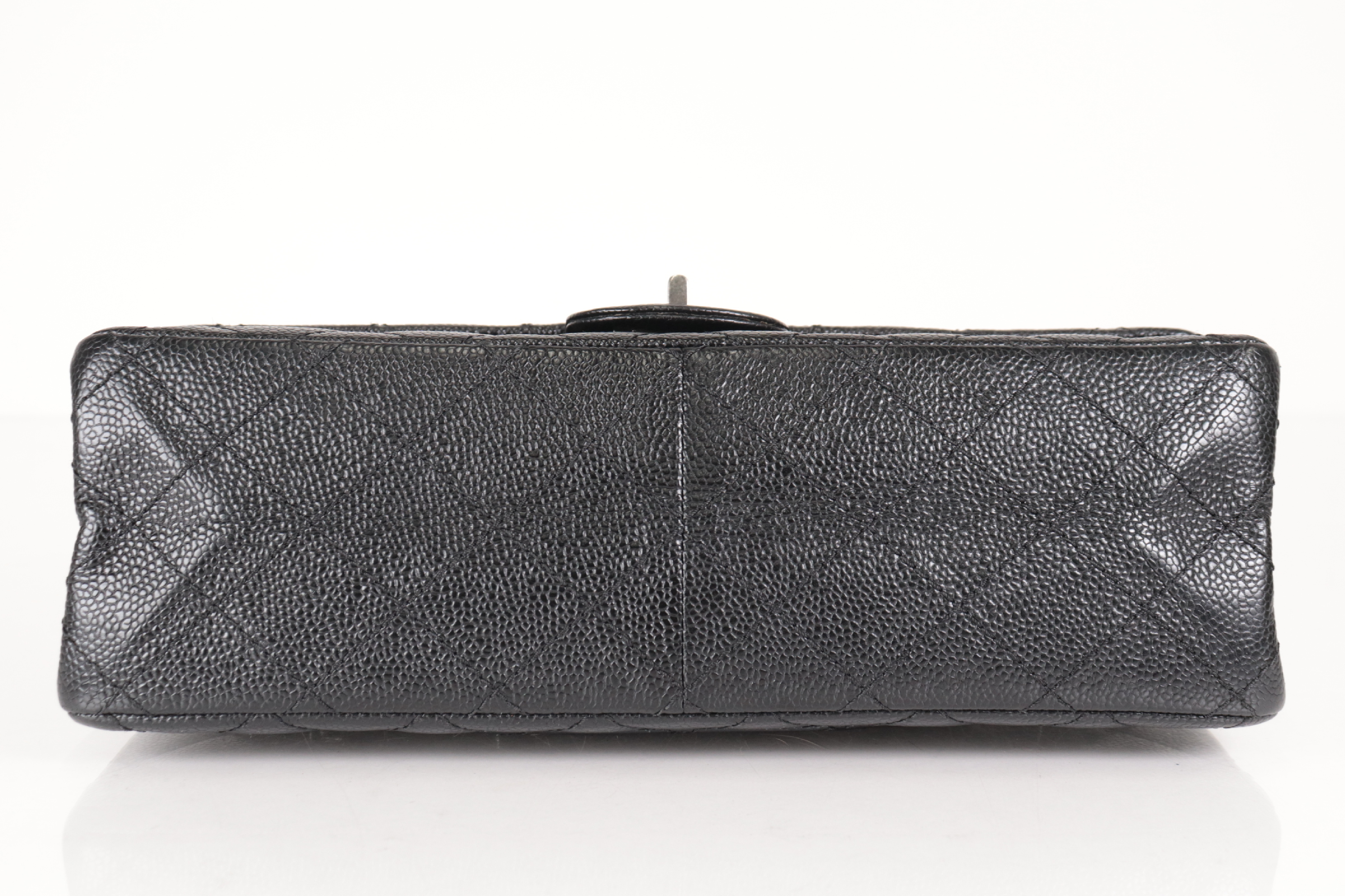 Double Flap Caviar Leather 2.55 Chain Shoulder Bag, Silver Hardware, Serial Number 30s — view 7