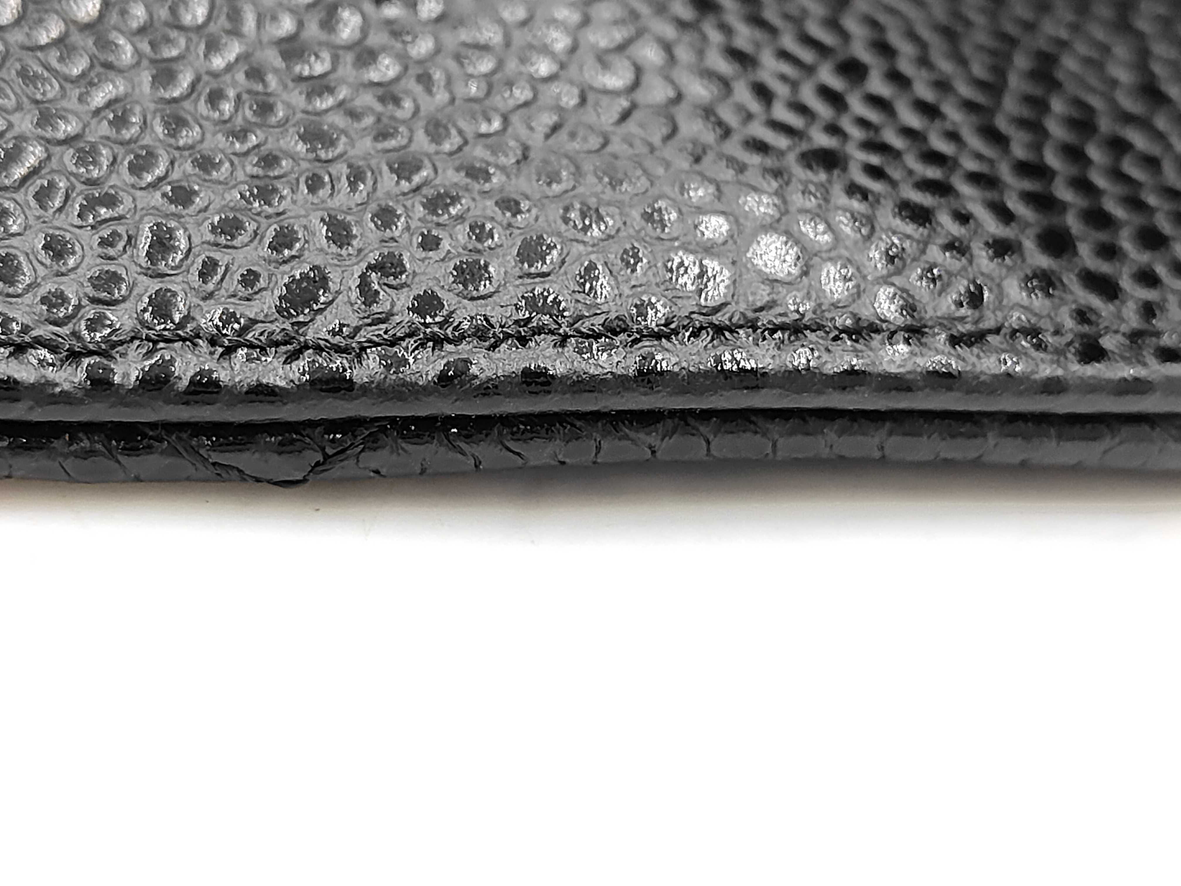 Large Matelassé 30 Double Flap Chain Shoulder Bag, Black Caviar Leather, Gold Hardware. — view 11