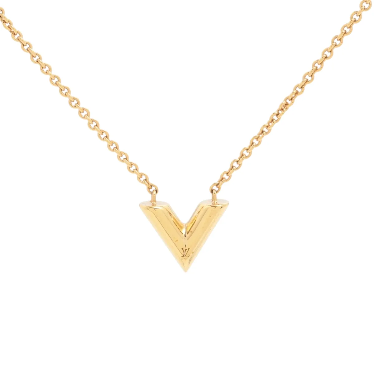 M61083 Essential V OB0262 Necklace, GP Gold. Shows