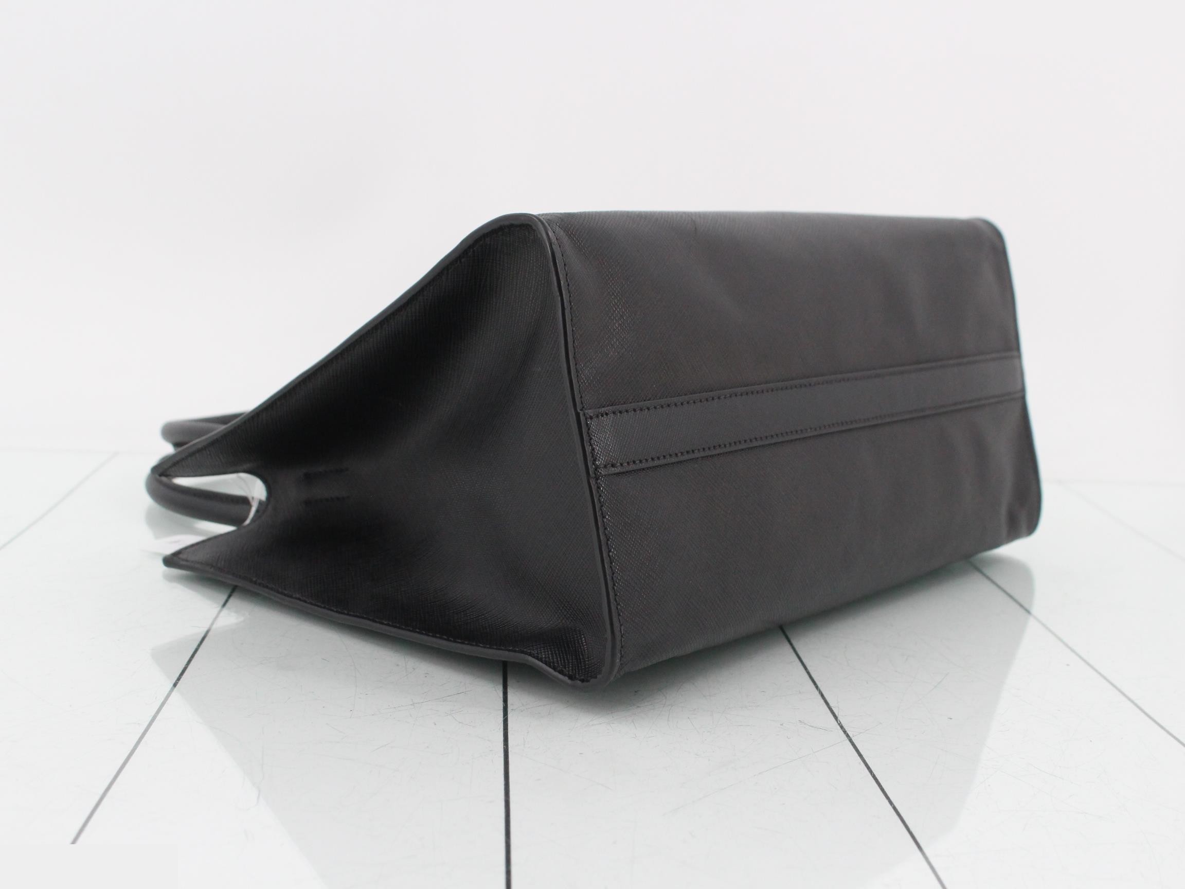Saffiano 2-Way Handbag, Black — view 5