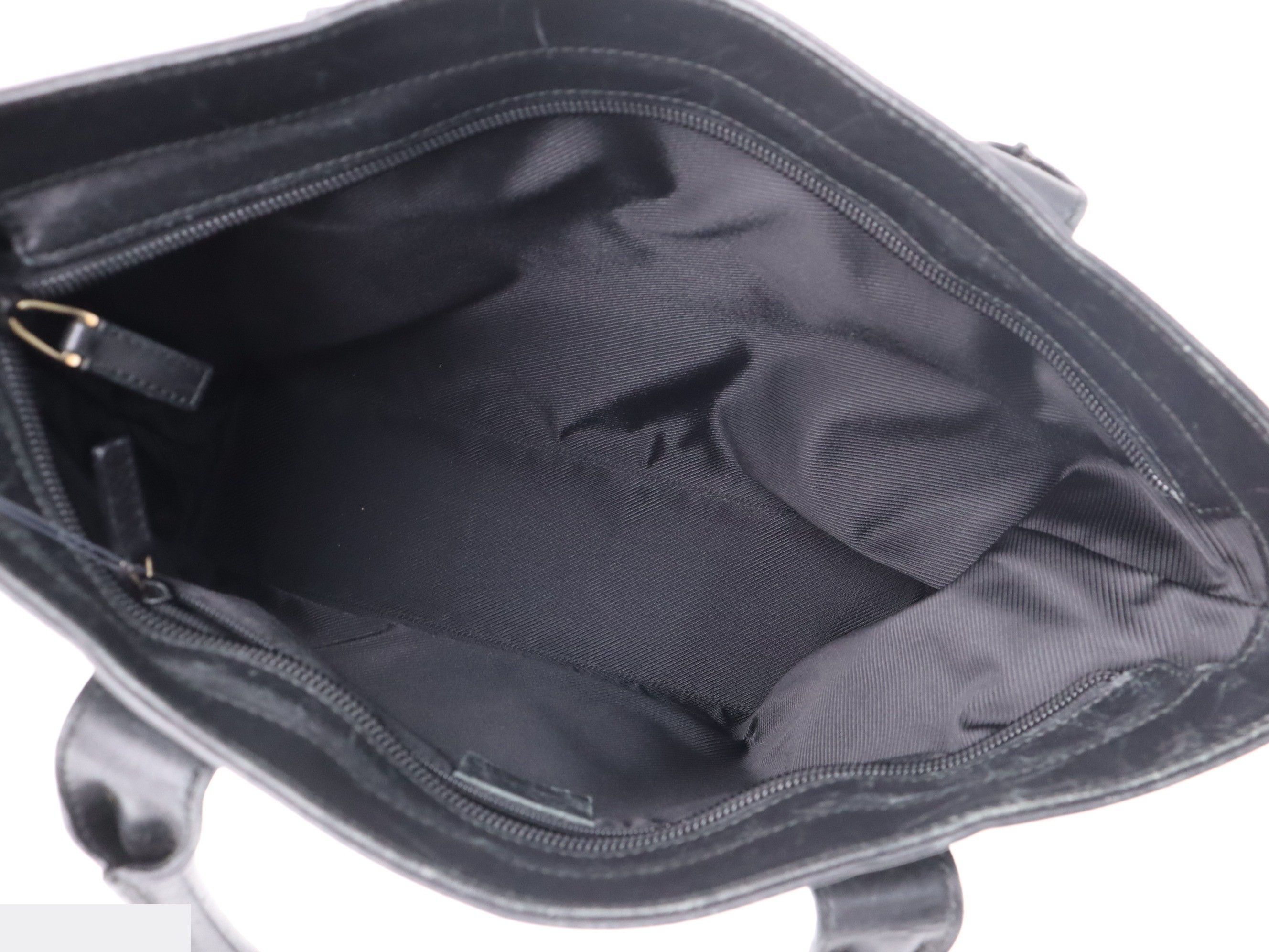 GG Canvas Tote Bag, Black, Silver Hardware — view 7
