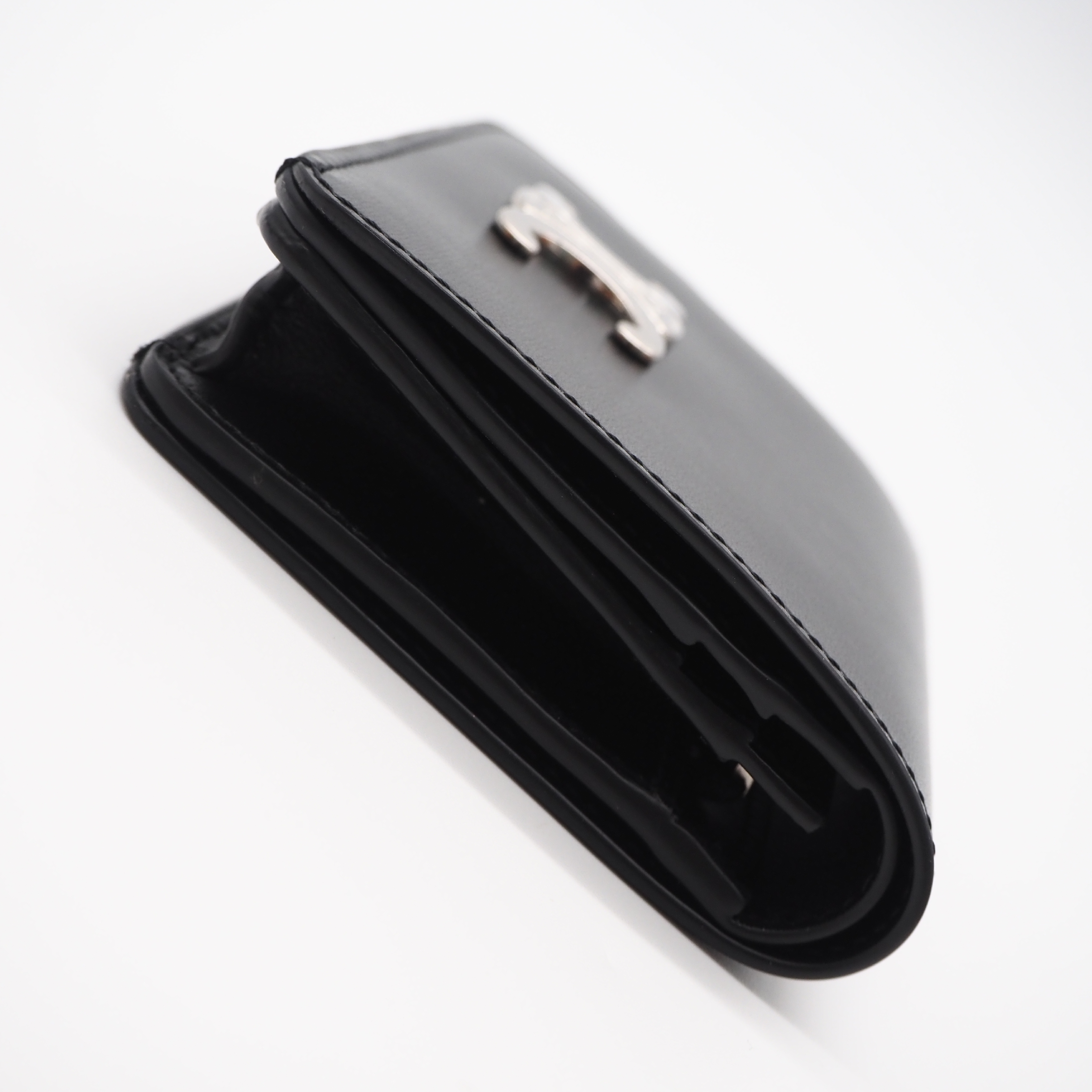 Triomphe Leather Compact Wallet 10K623DPV — view 5
