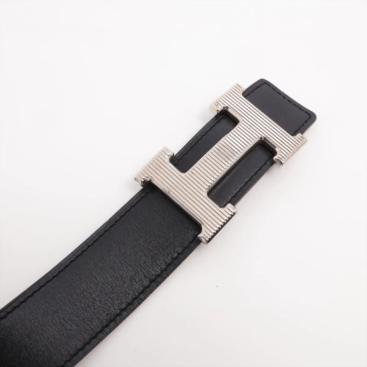 H-Storie P:2012 Belt 90 Leather x Metal Black x Dark Brown — view 2