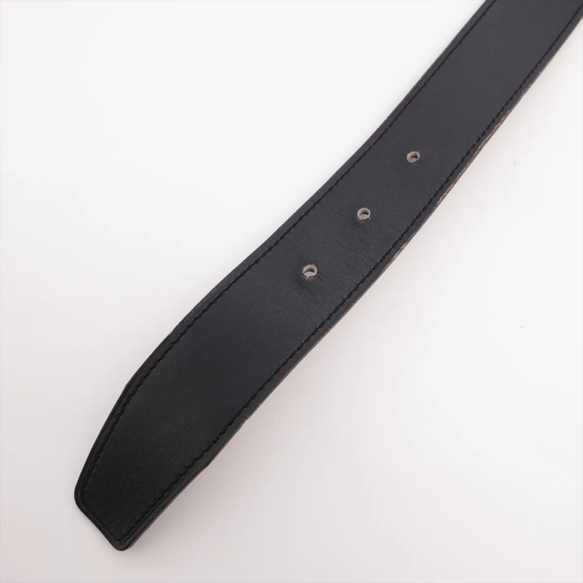 H-Storie P:2012 Belt 90 Leather x Metal Black x Dark Brown — view 3