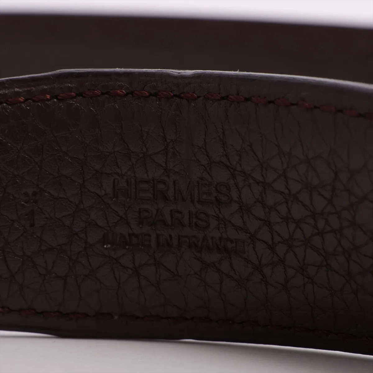 H-Storie P:2012 Belt 90 Leather x Metal Black x Dark Brown — view 5