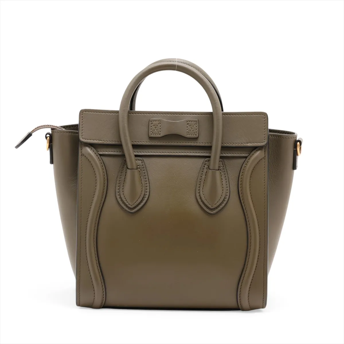 Luggage Nano Shopper Leather 2-Way Handbag, Green — view 2