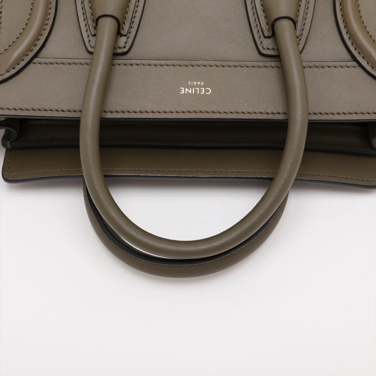 Luggage Nano Shopper Leather 2-Way Handbag, Green — view 5