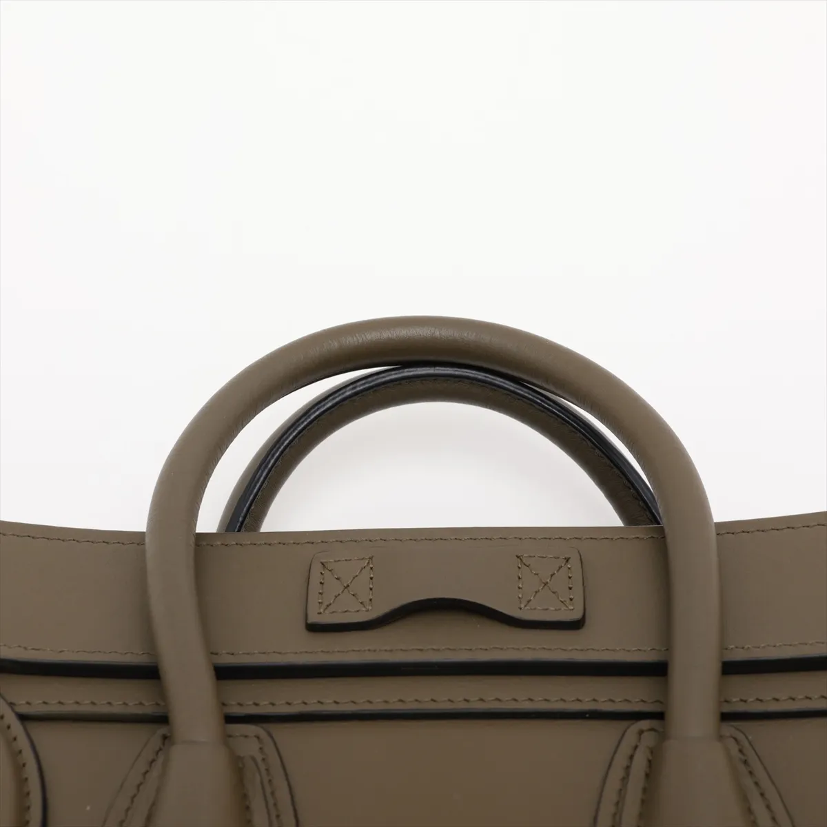 Luggage Nano Shopper Leather 2-Way Handbag, Green — view 6