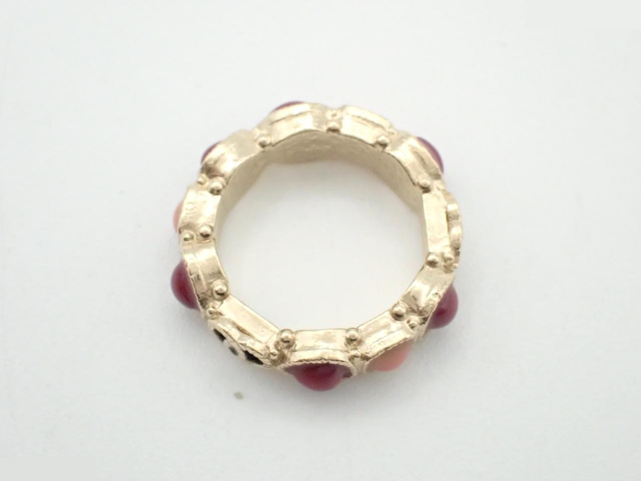 Coco Mark Color Stone Ring, 12 Stones, Size #11.5 — view 3