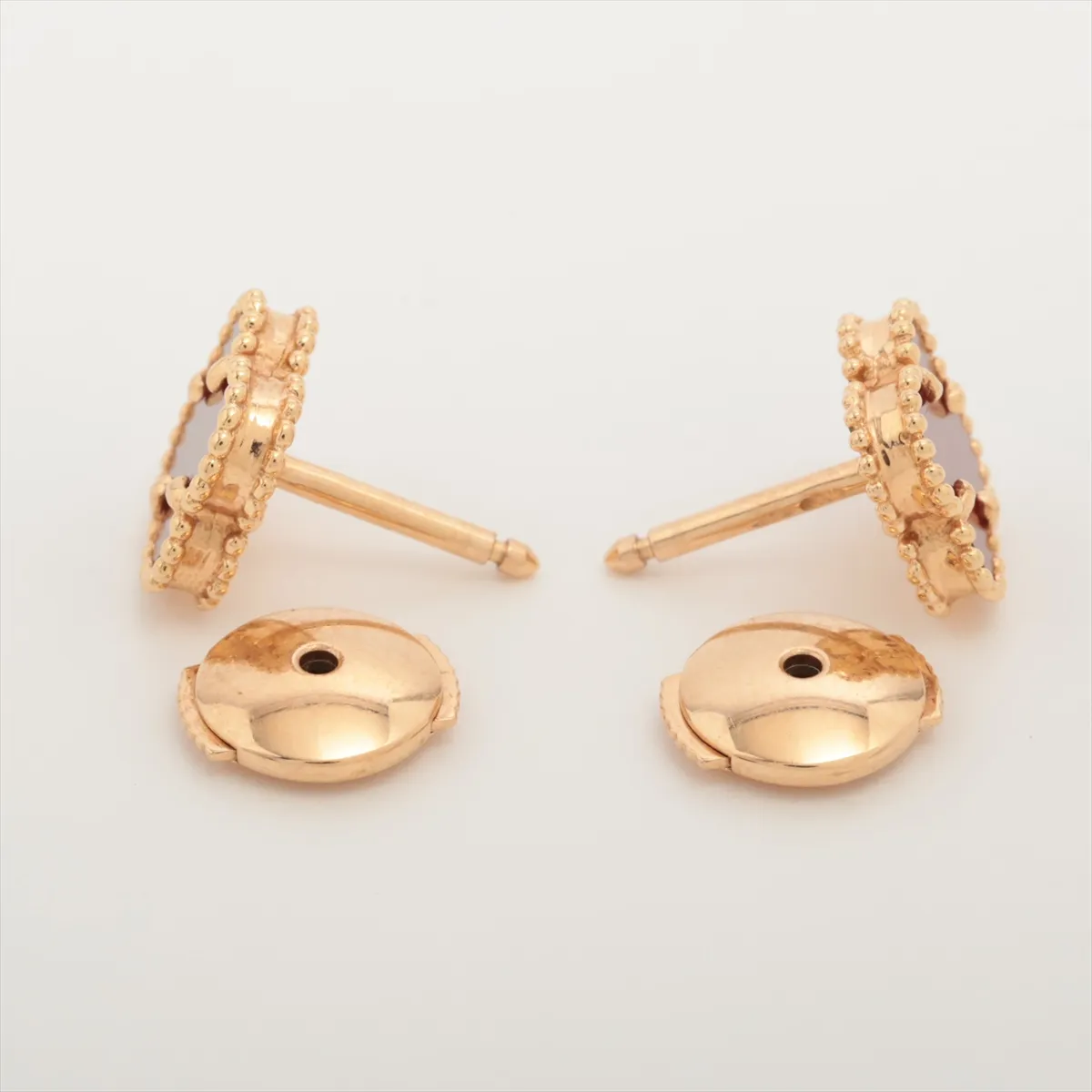 Sweet Alhambra Carnelian Earrings, 750 (PG), 2.5g, JB218503. (Stickers are stiff, stones have — view 4