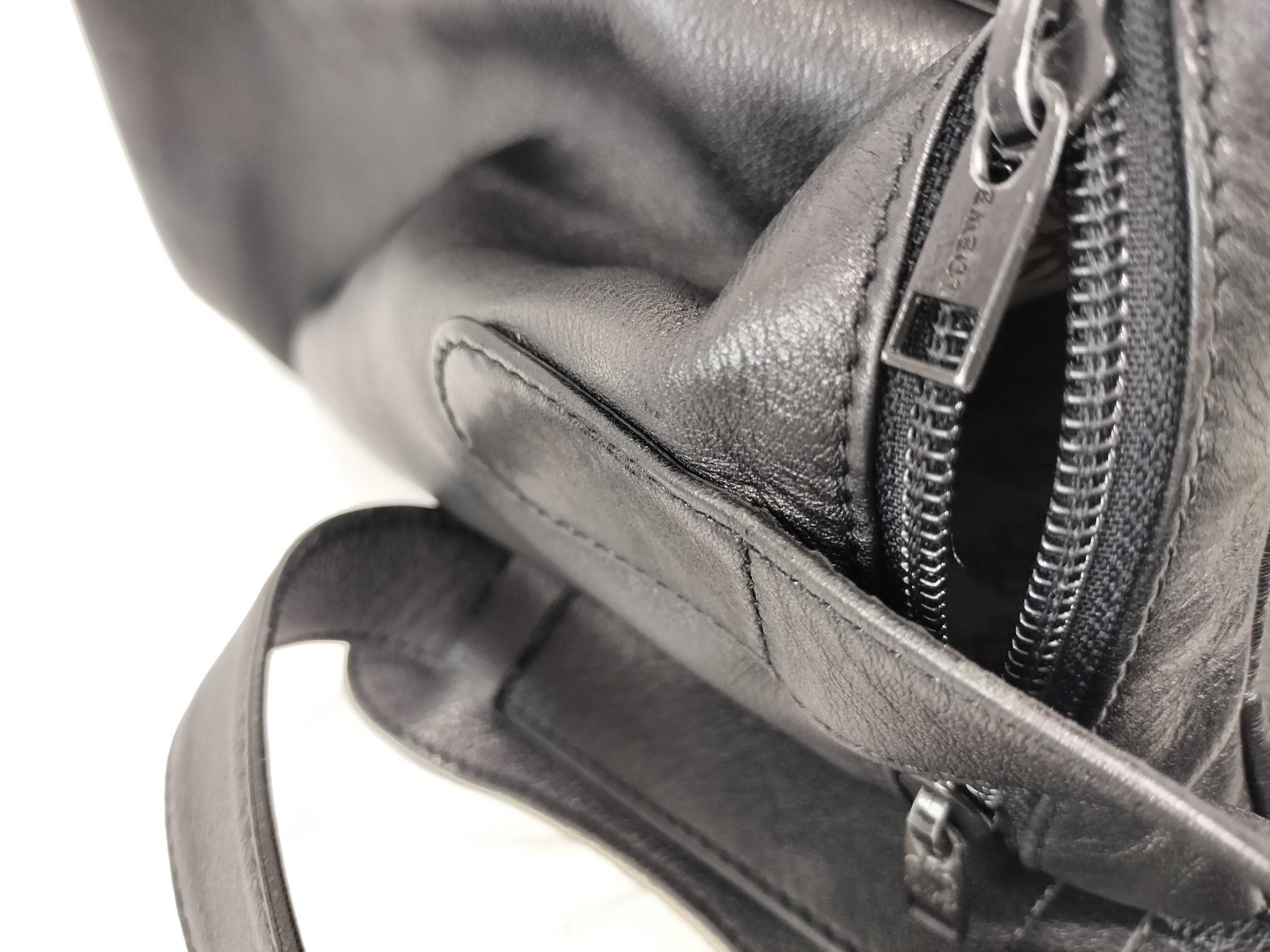 Leather Large Shoulder Bag Black Shoulder Bag — view 5