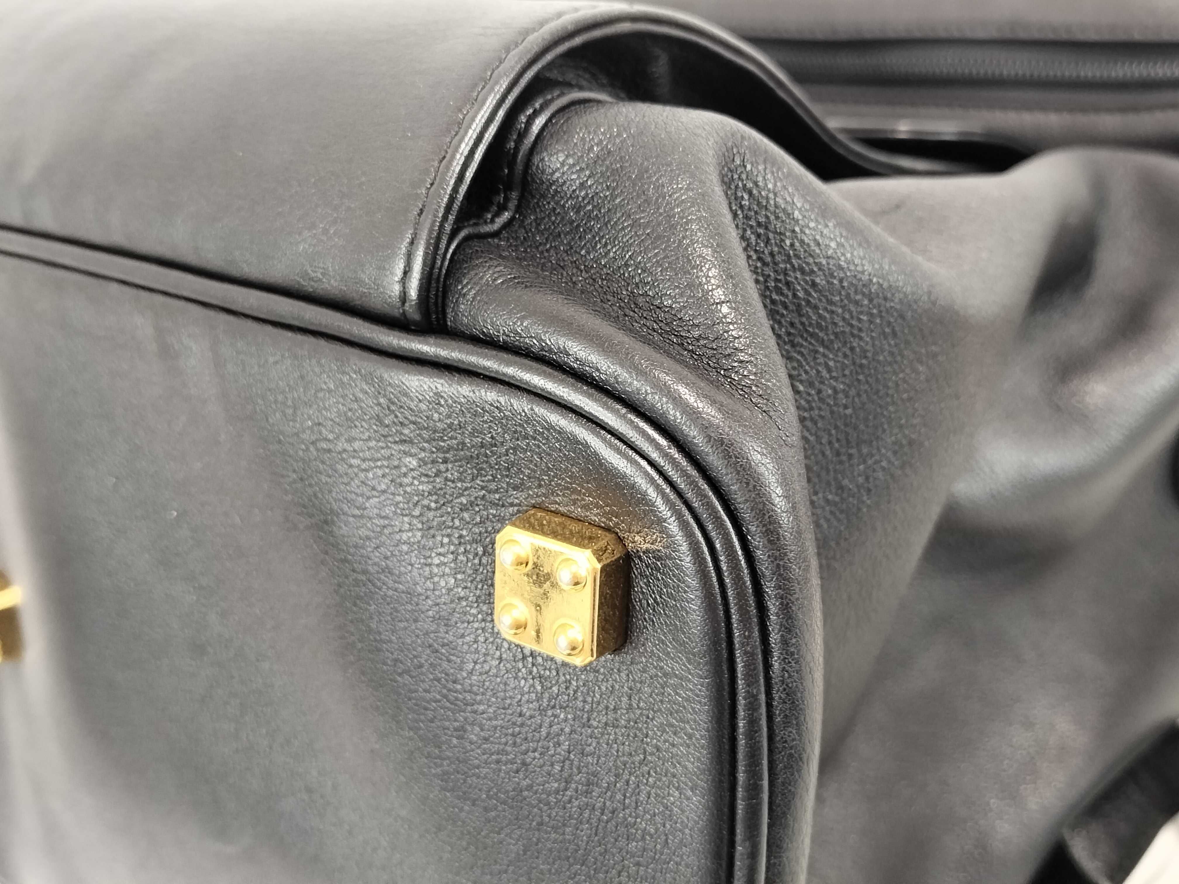 Leather Large Shoulder Bag Black Shoulder Bag — view 7