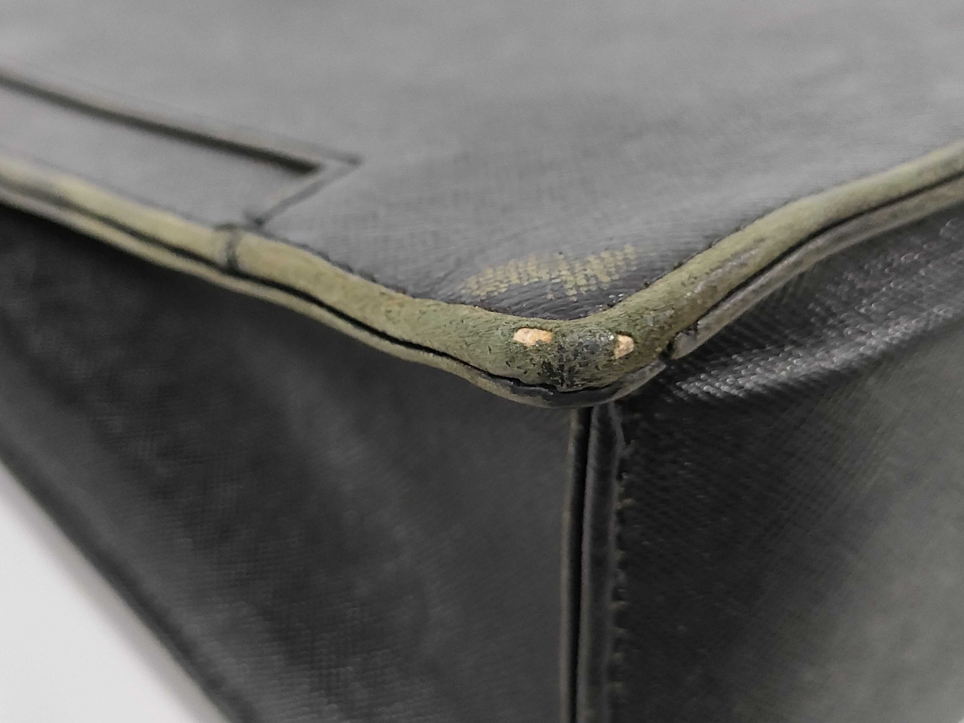 Leather Business Bag, Black — view 6