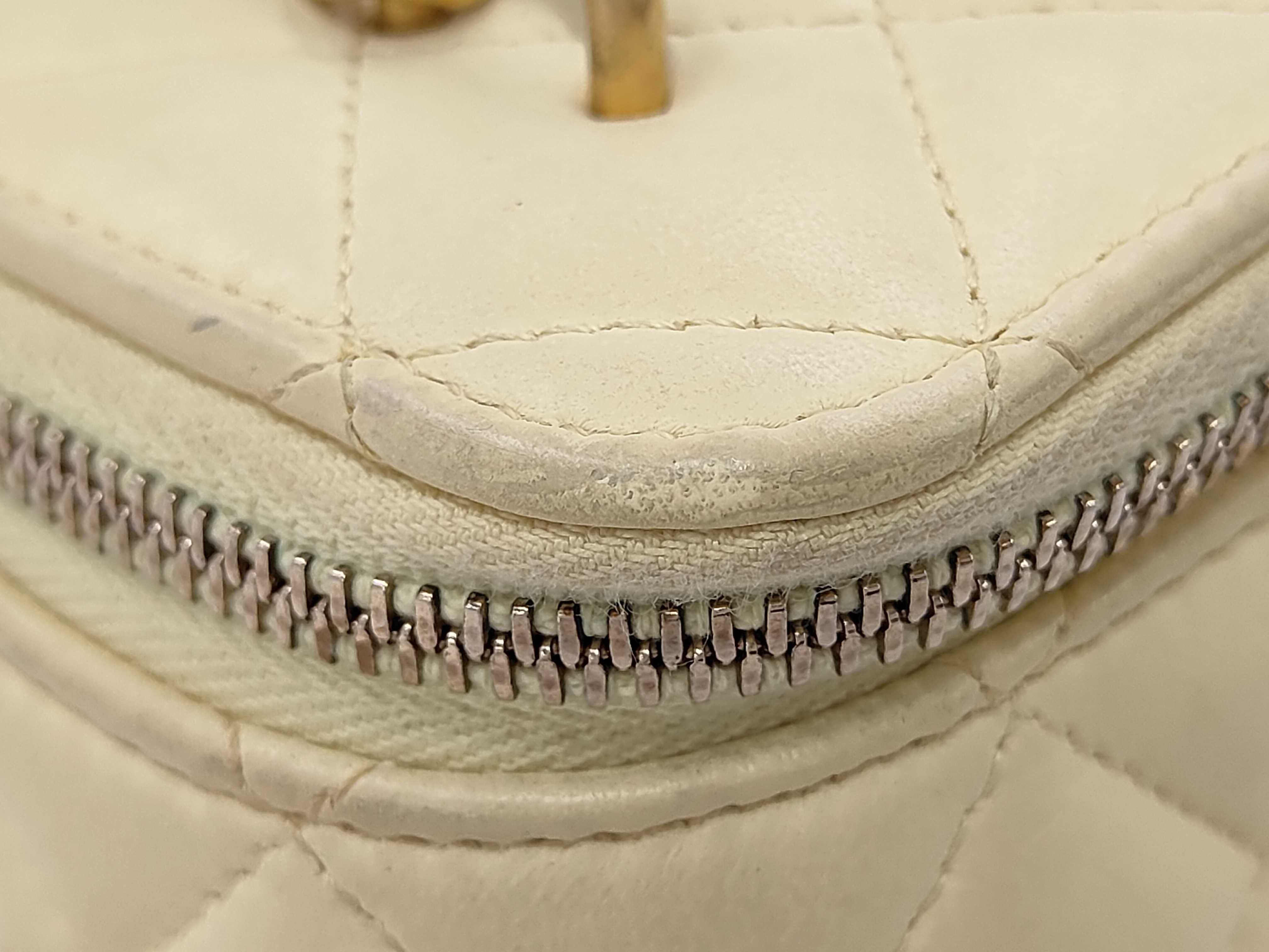 Mini Vanity Lambskin Shoulder Bag (Yellow Gold) — view 12