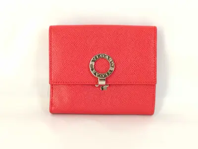Bulgari / Folding Wallet / Leather Wallet