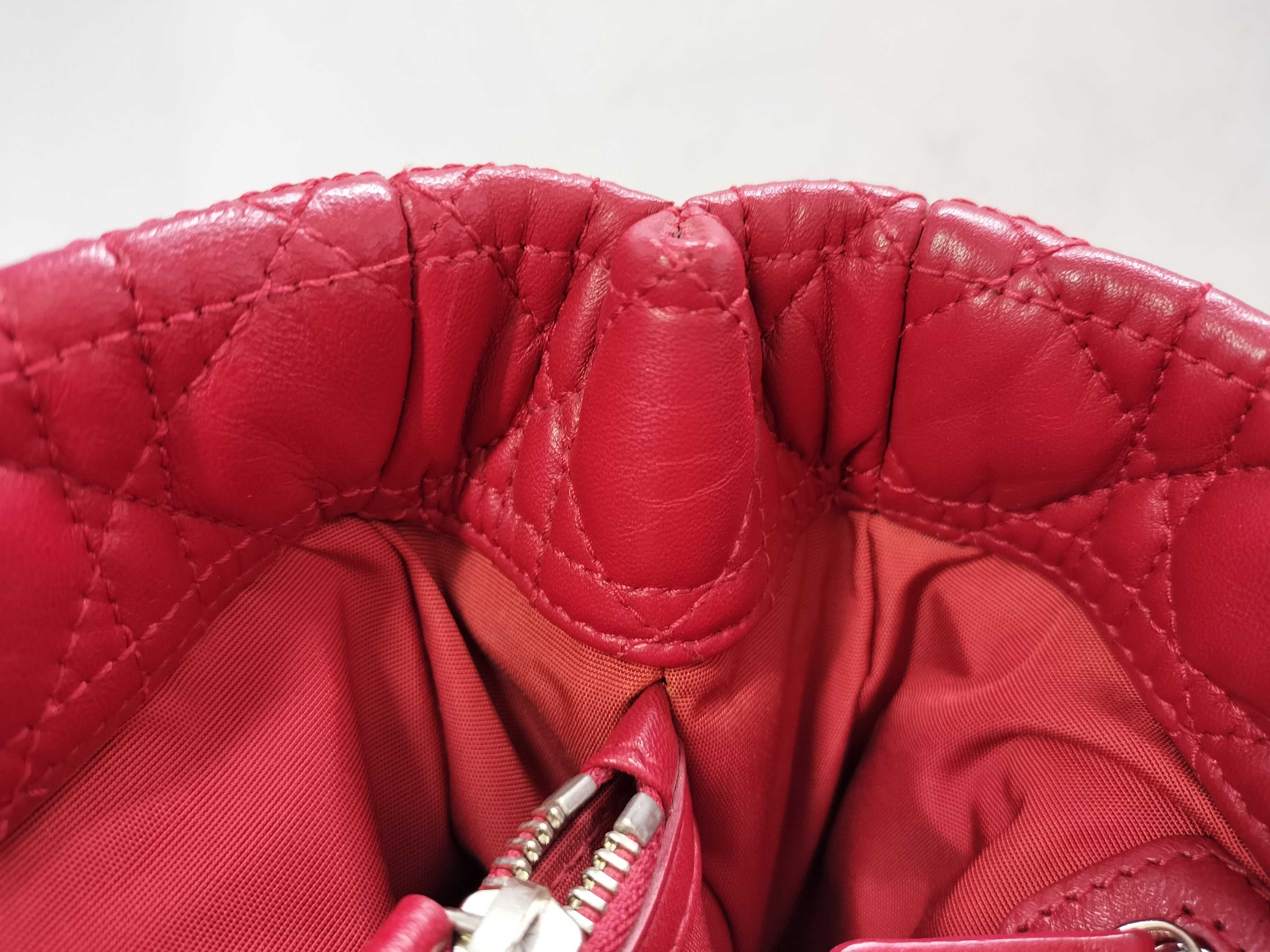 Lady Dior TH-Christian 01-RU-0111 Cannage Lady Soft Leather Red Tote Bag - Gray Handbag — view 12