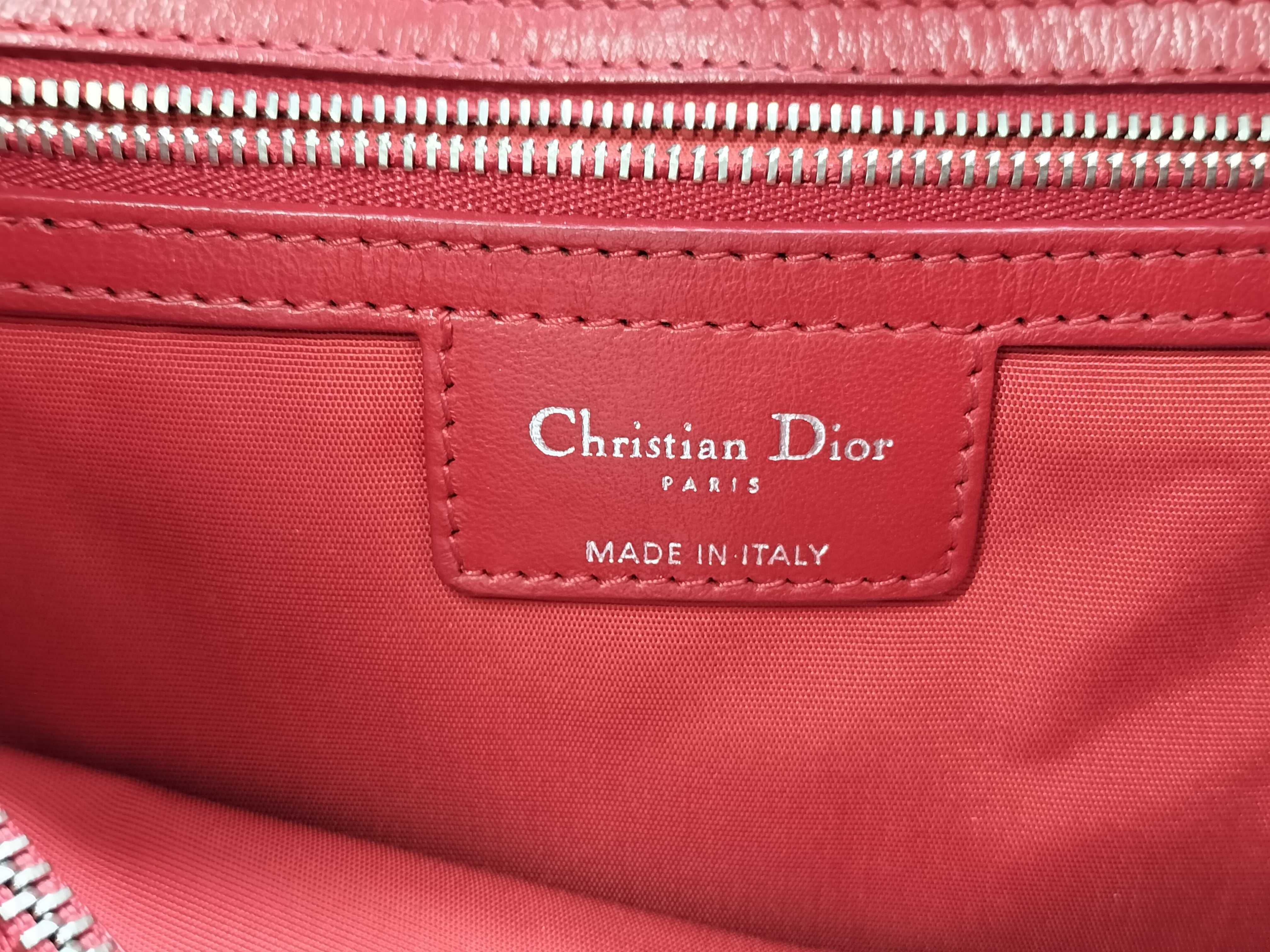 Lady Dior TH-Christian 01-RU-0111 Cannage Lady Soft Leather Red Tote Bag - Gray Handbag — view 8
